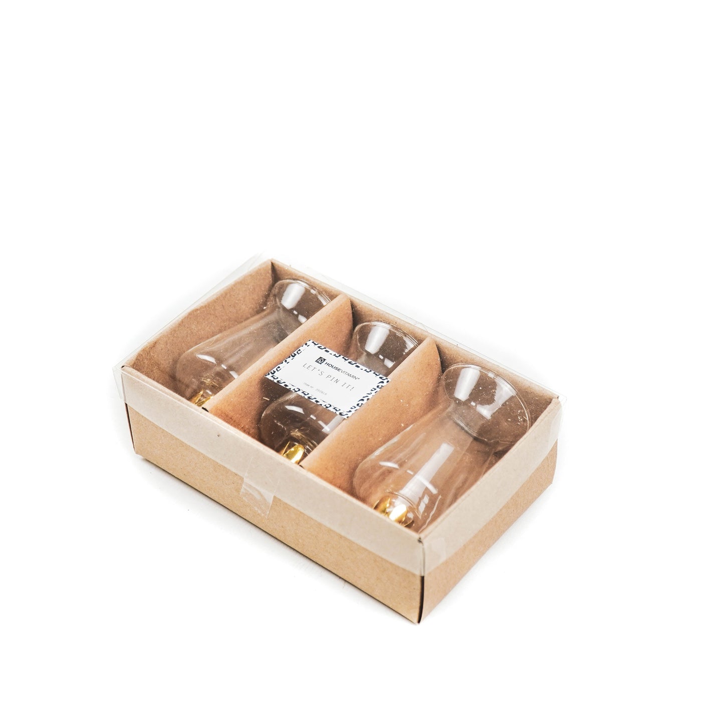 HV Knijper Vaasjes - Set van 3 - 4x4x9cm