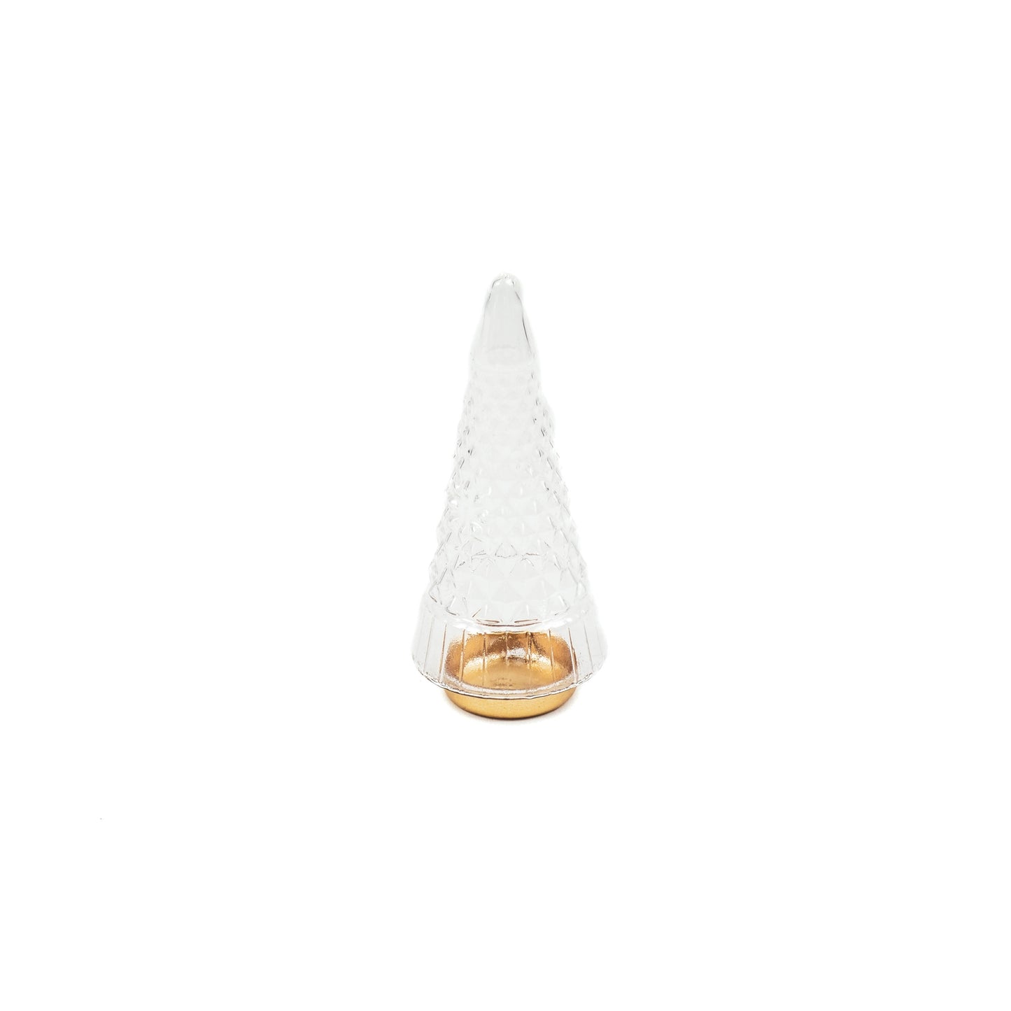 HV Glazen kerstboom met goud - 5x5x11.5CM
