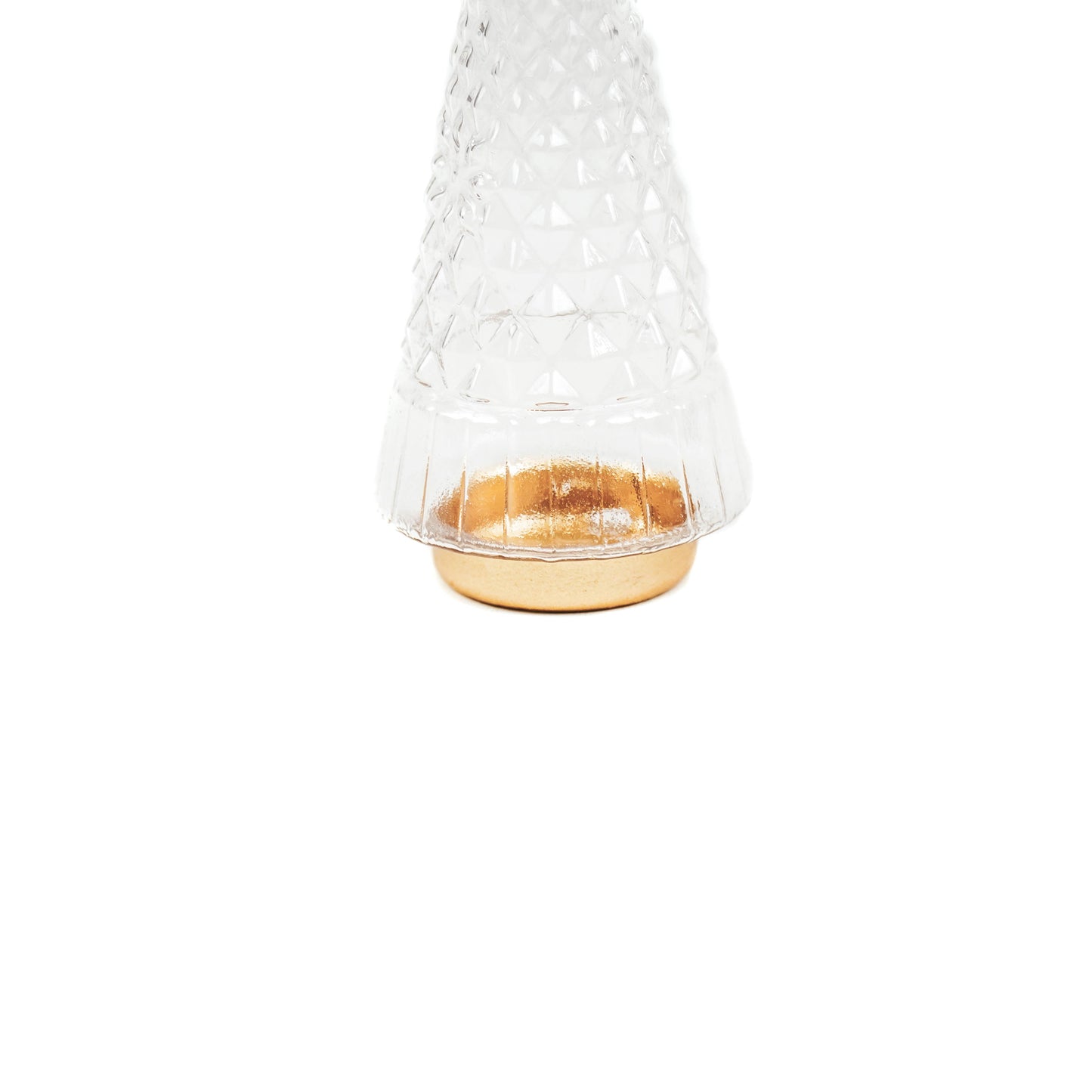 HV Glazen kerstboom met goud - 5x5x11.5CM