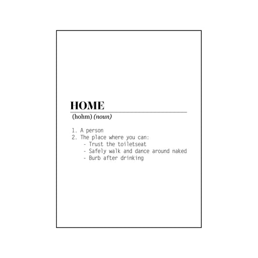 Housevitamin Home Woordenboek Poster - Wit - A3