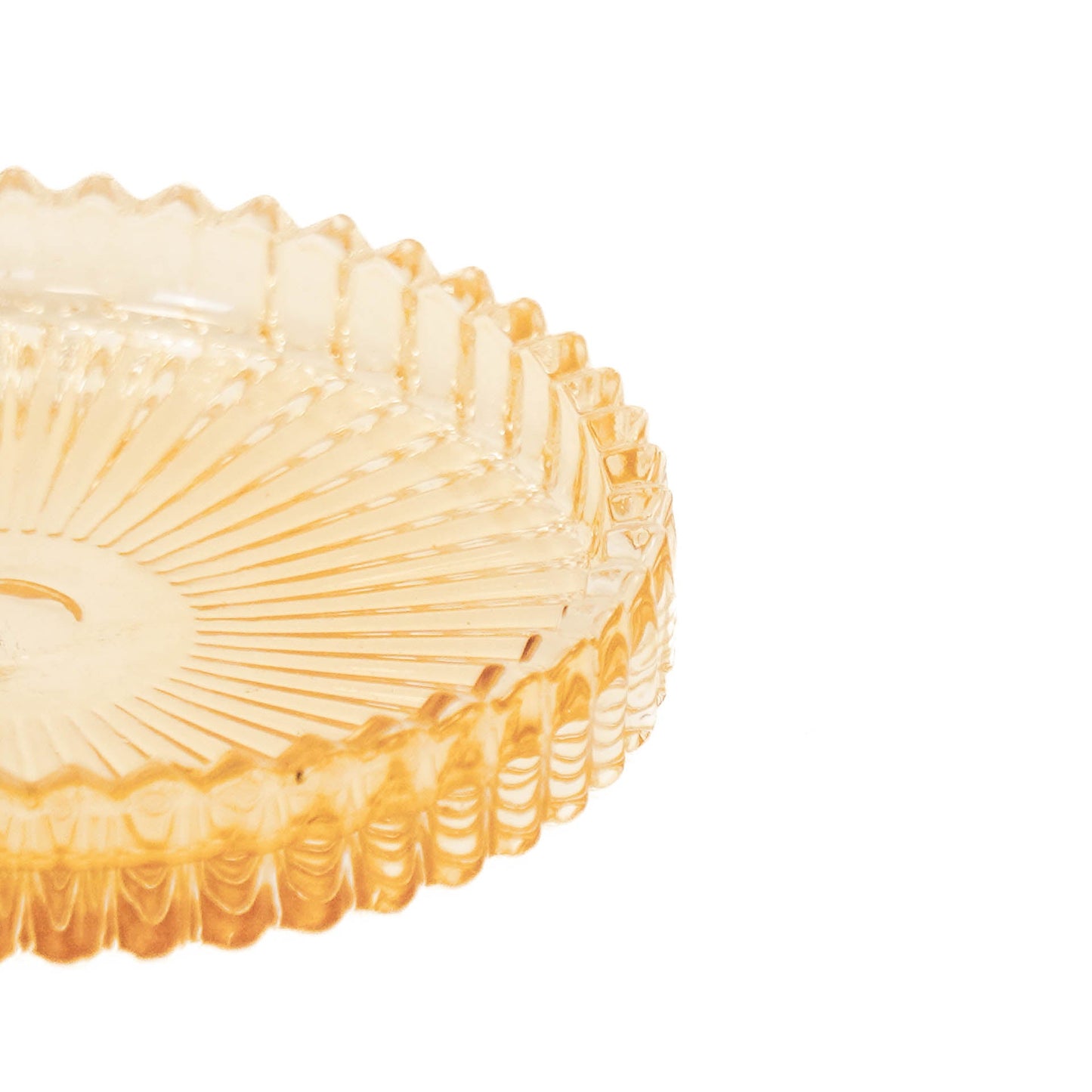 HV Glazen Onderzetter - Amber - 9.7x1.5cm