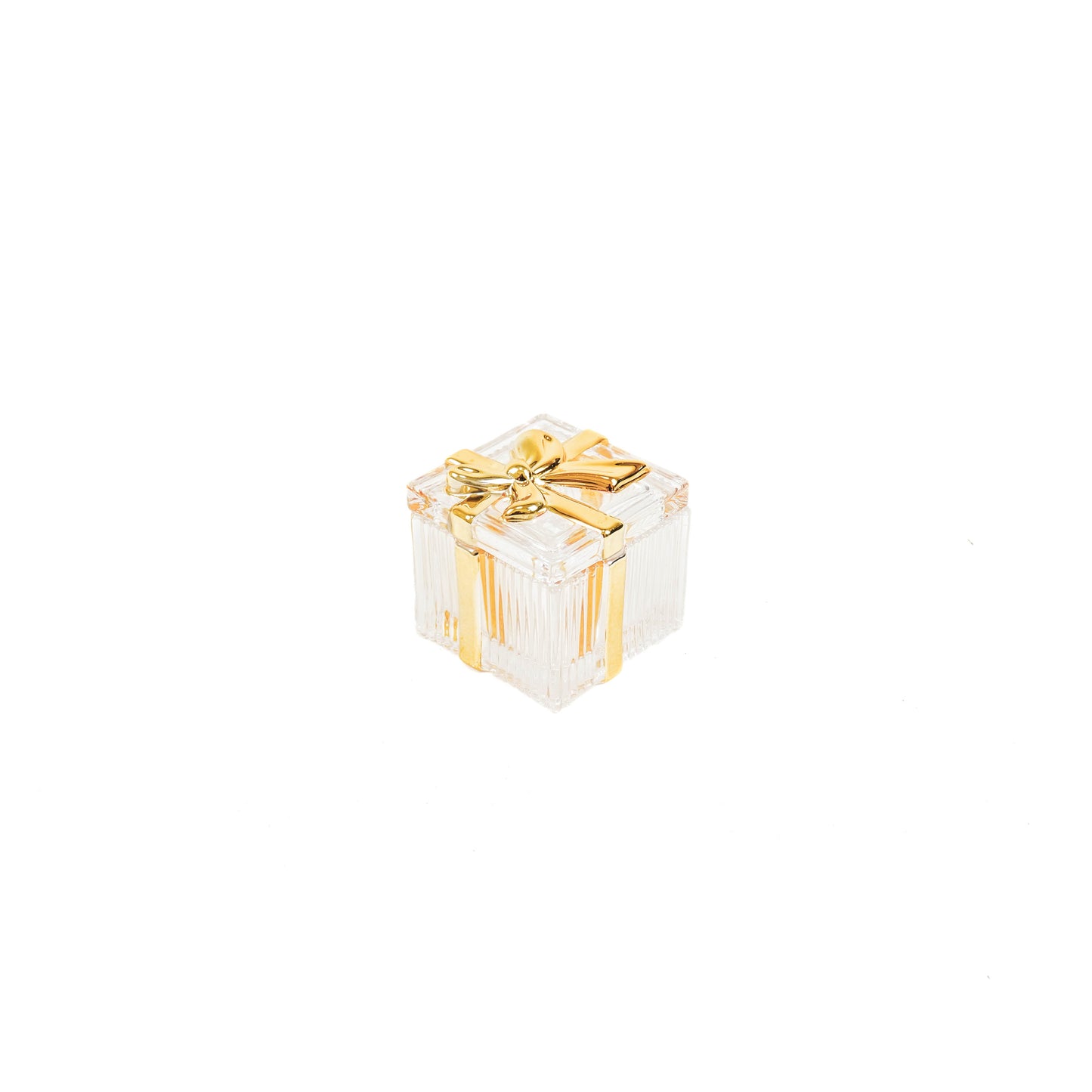 HV Glazen Box met Strik - 7.3x6.3cm
