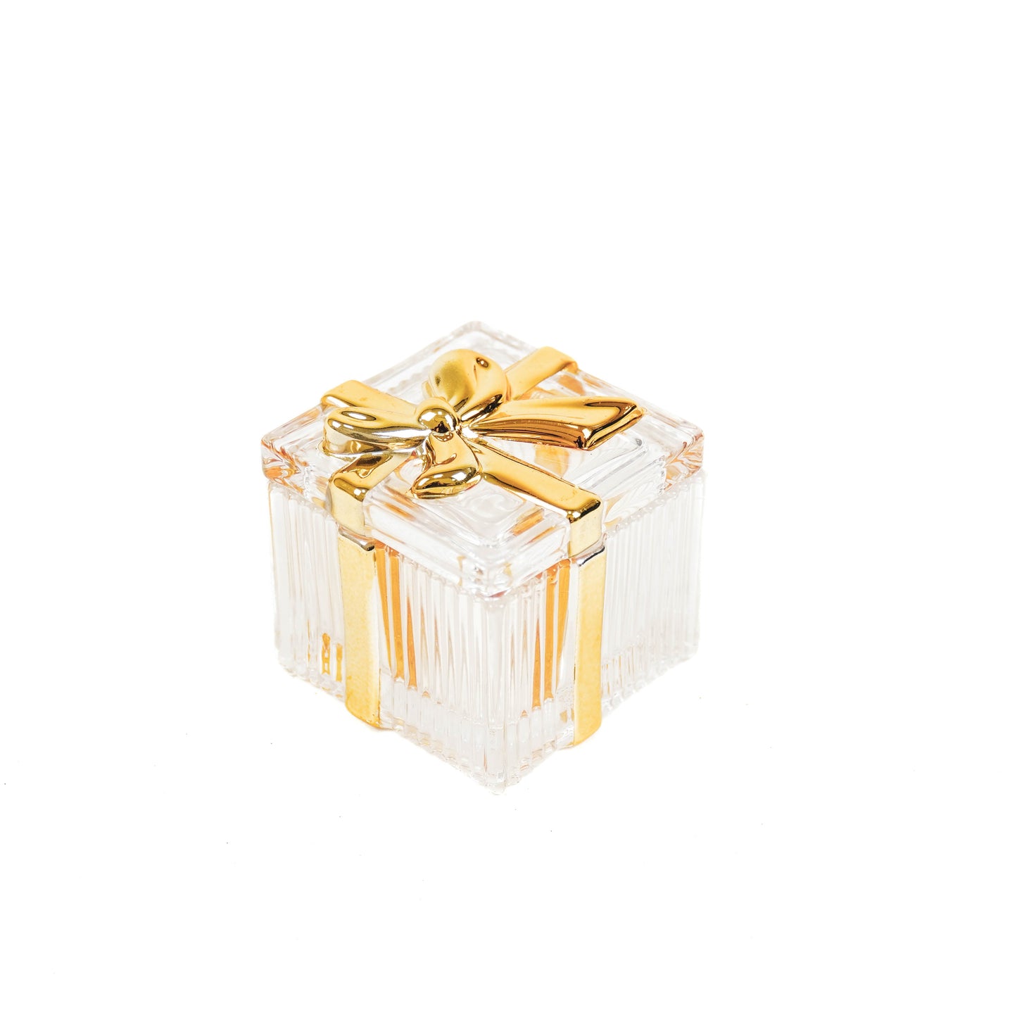 HV Glazen Box met Strik - 7.3x6.3cm