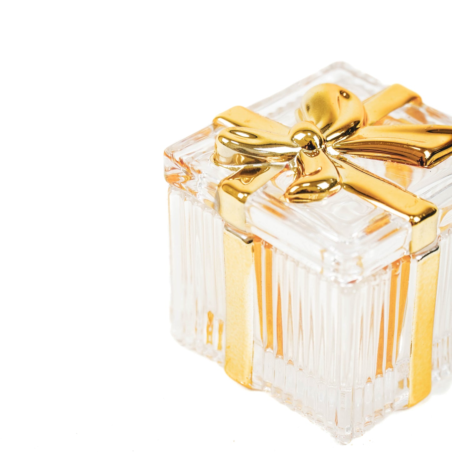 HV Glazen Box met Strik - 7.3x6.3cm