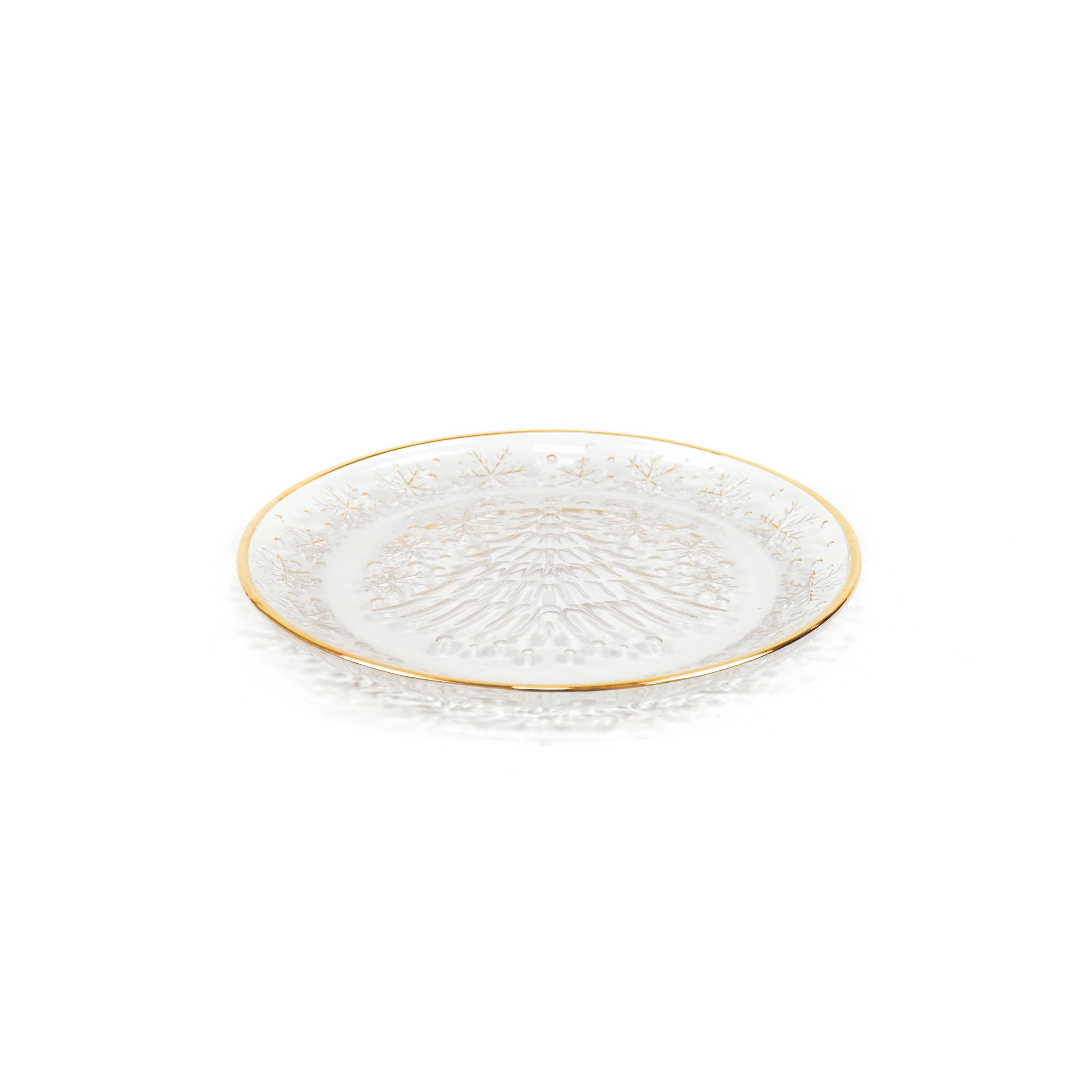 Bord - Glas - Goud - 21cm