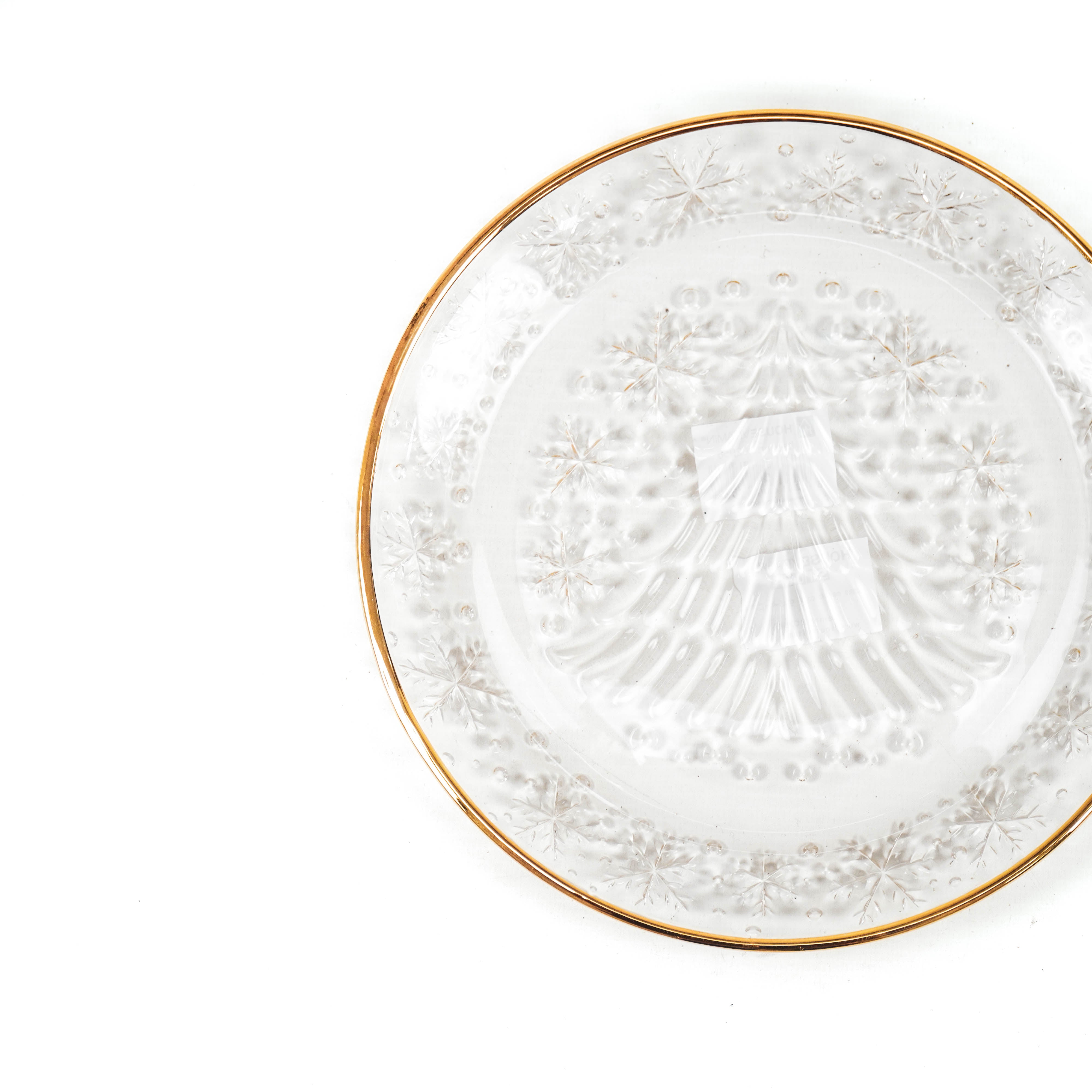 Bord - Glas - Goud - 21cm