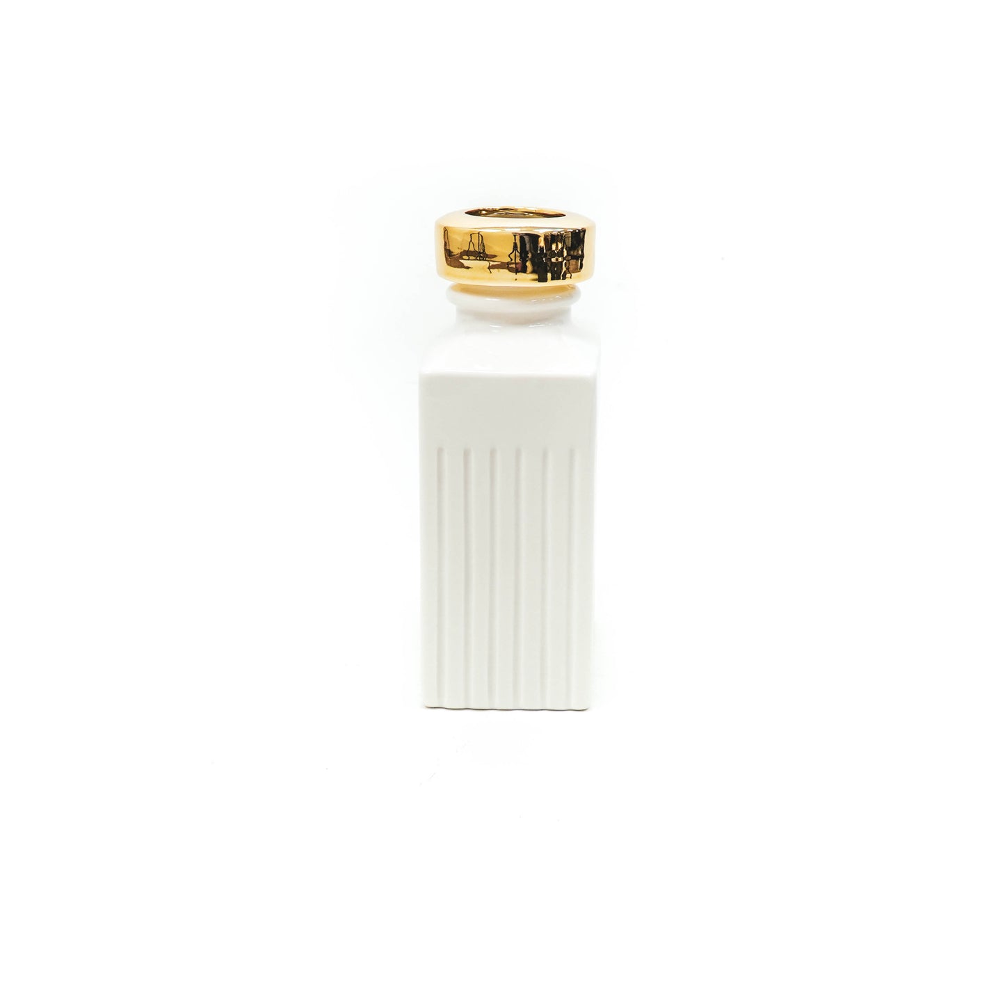 HV Home de Cologne Vaas - Wit/Goud - 14.5x9.3x25.1cm