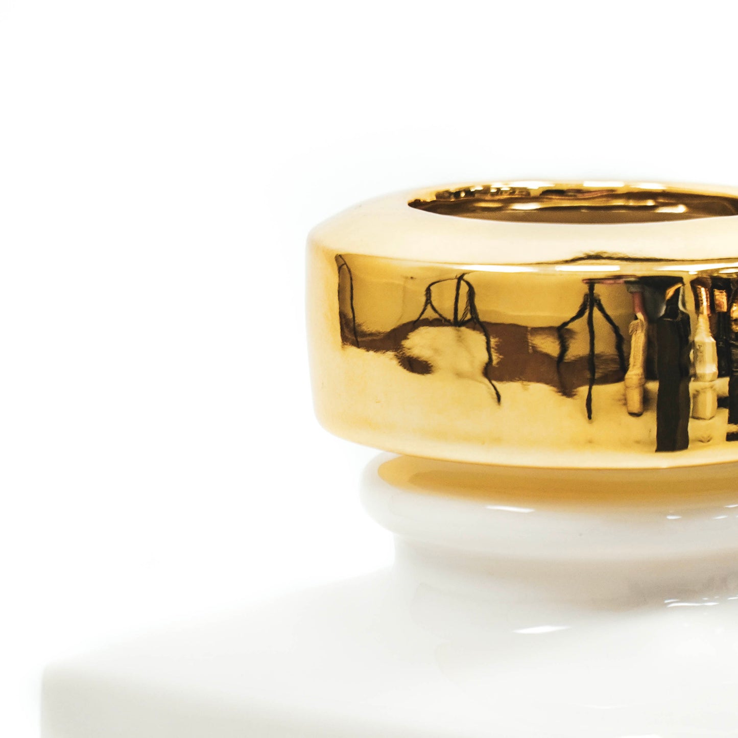 HV Home de Cologne Vaas - Wit/Goud - 14.5x9.3x25.1cm