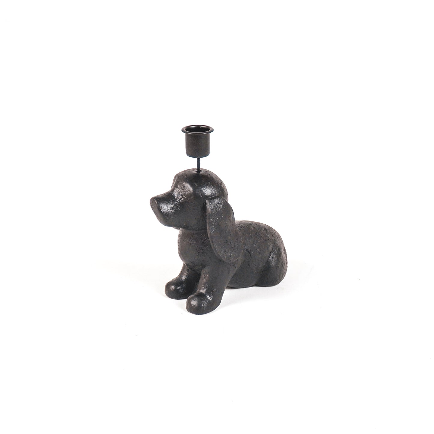 Housevitamin Hond Kandelaar - Zwart - 18x10x19.5cm