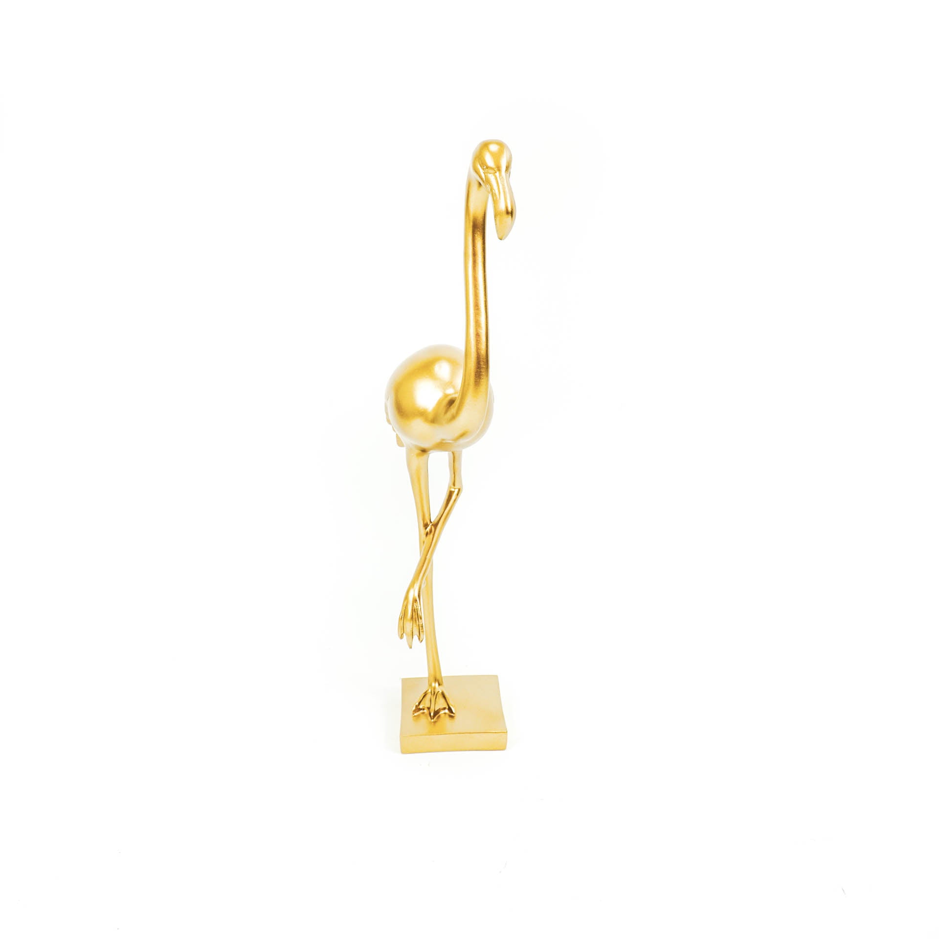 Ornament - Flamingo - Polyresin - Goud - 16,5x10x39cm