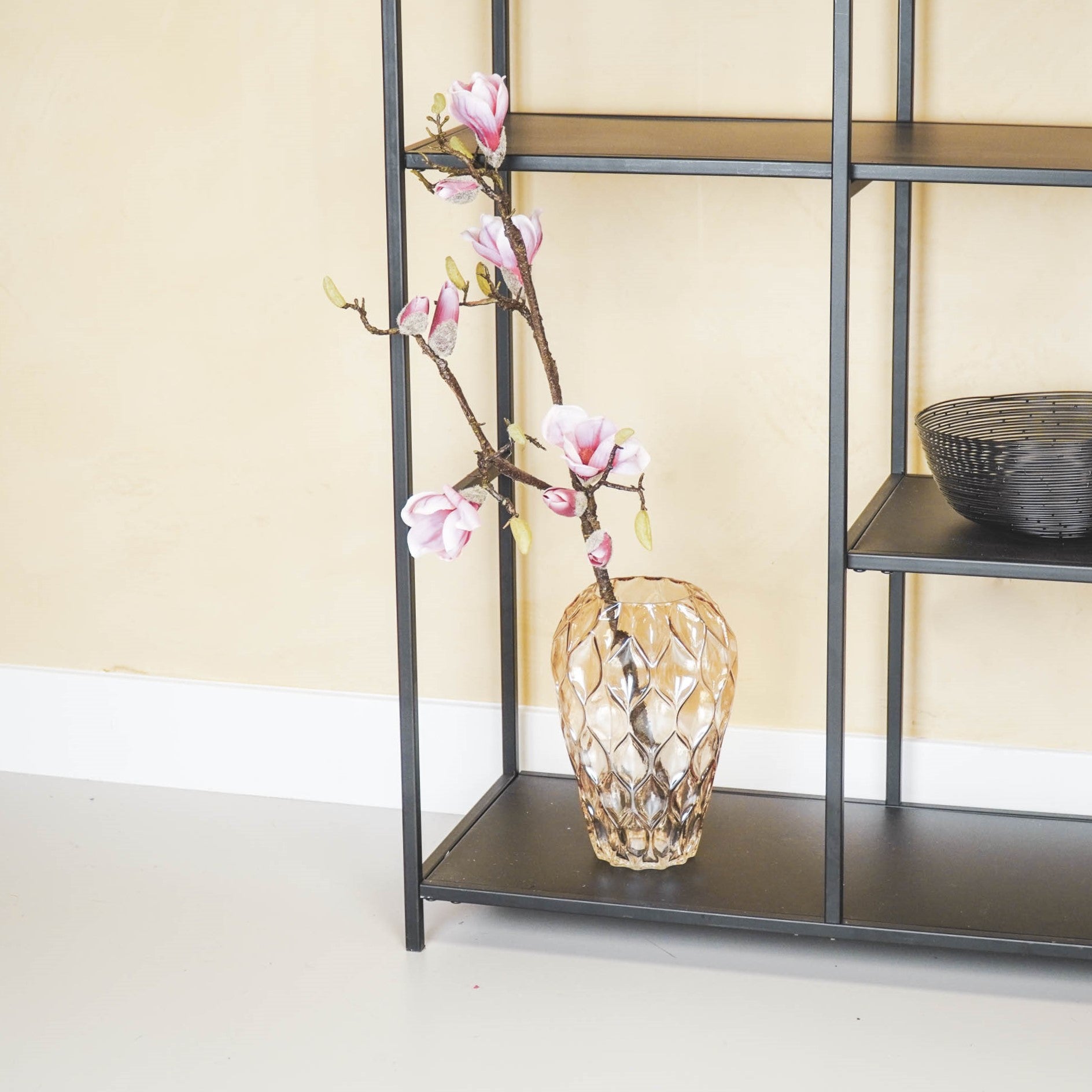 Vaas - Patroon - Amber - Glas - L - 16x27cm