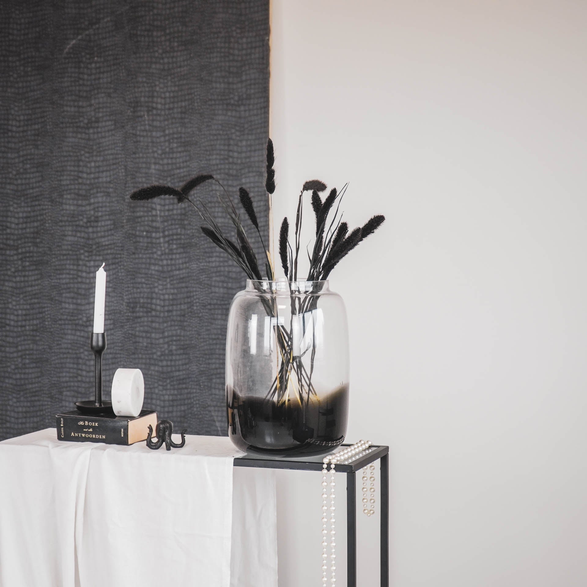 Vaas -  Dipdye - Newbone China - Zwart - 25x35cm