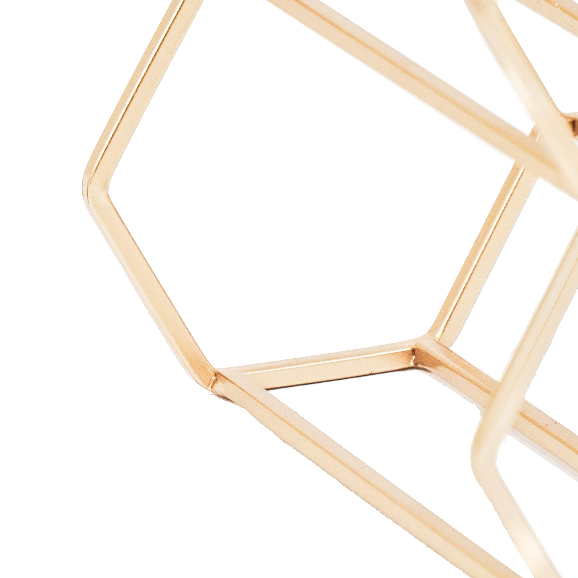 Wijnrek - Metaal - Goud - 44,5x15,5x29cm