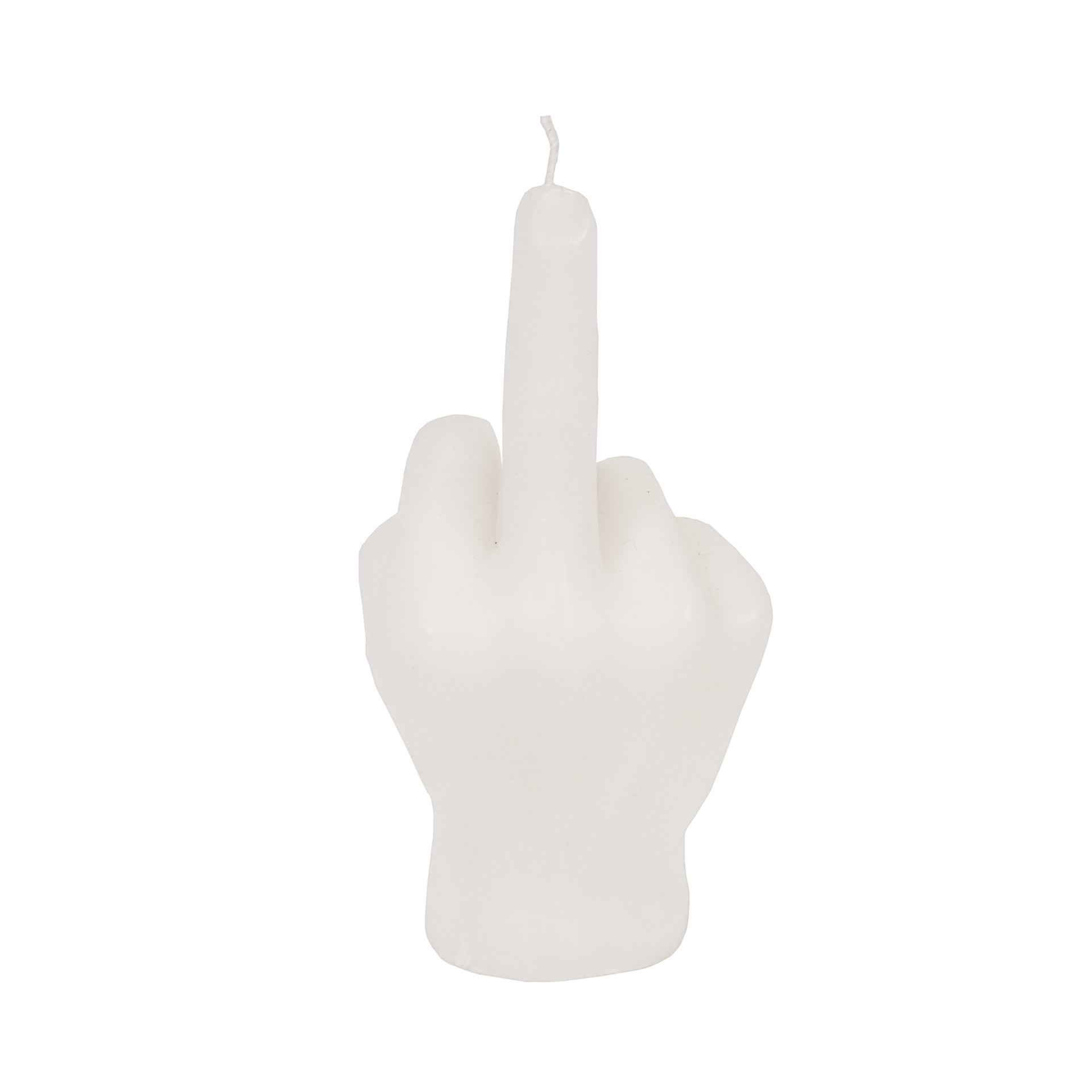 Kaars - Middelvinger - Wax - Wit - 310 gram - 10x9x17cm