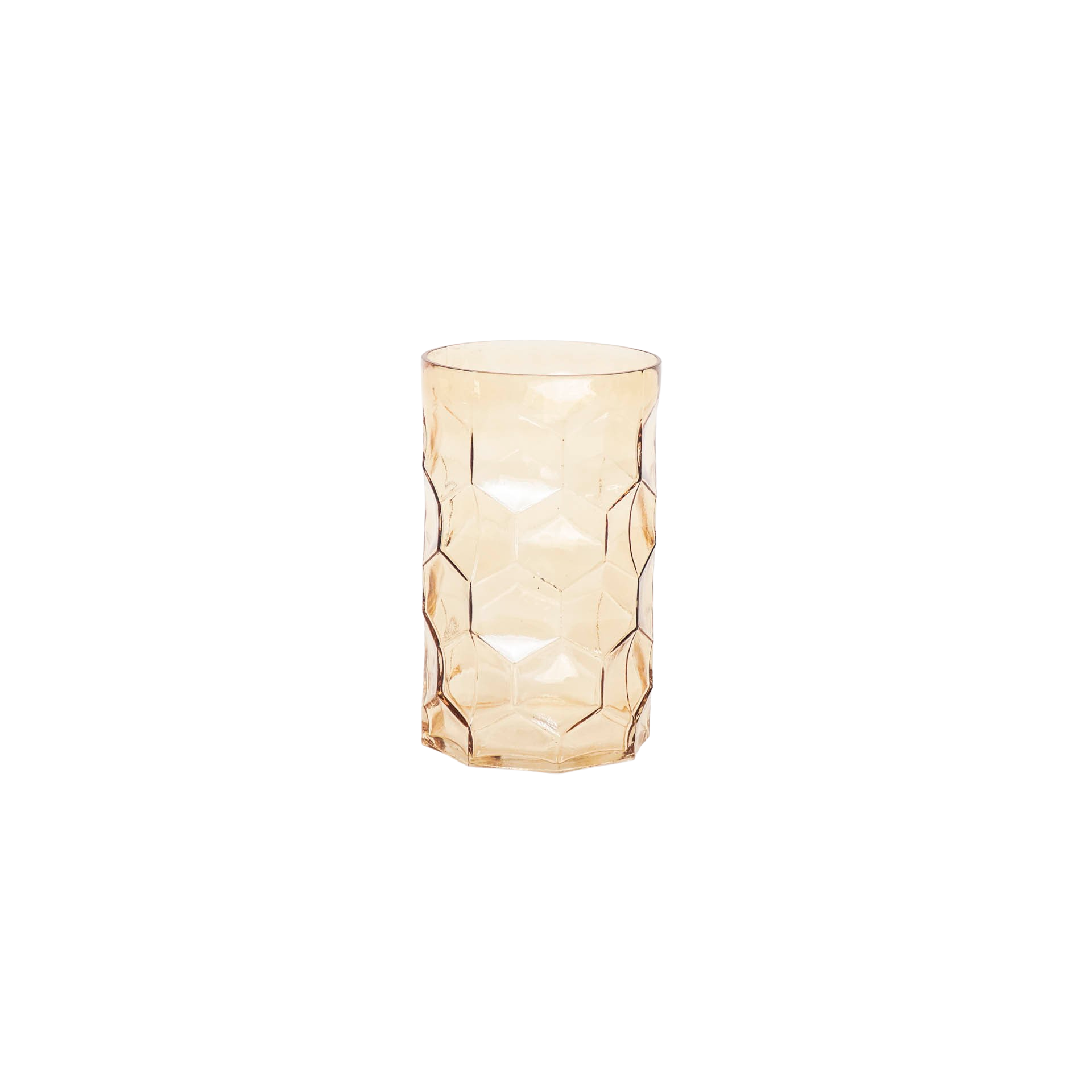 Vaas - Patroon - Amber - Glas - 15x24,5cm