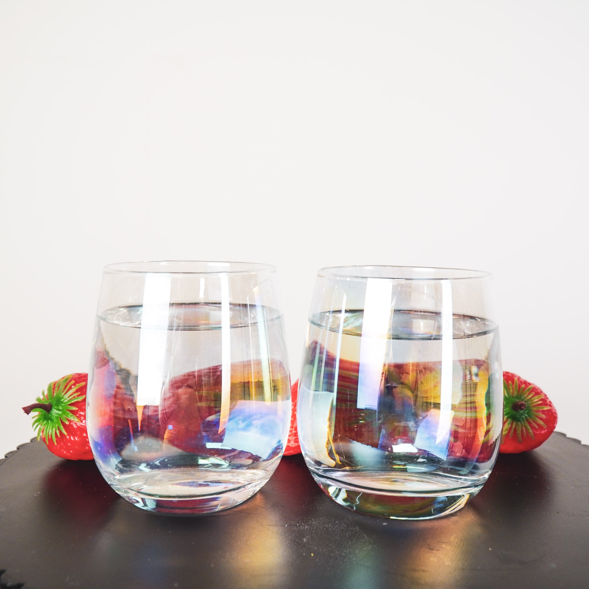 Regenboog Waterglazen - Glas - Meerkleurig - S2 - 8,5x 9,5cm