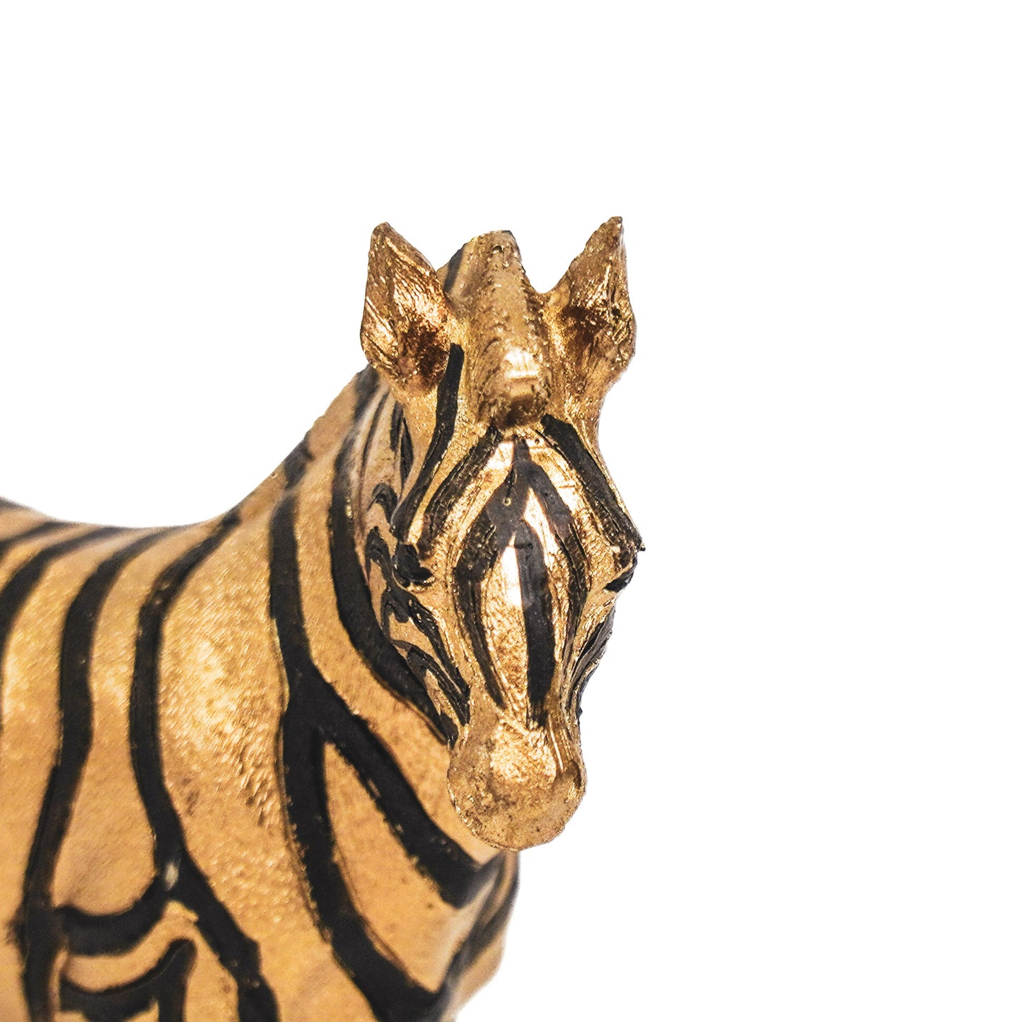 Housevitamin Zebra Figuur - Goud/Zwart - 13,5x4x12cm