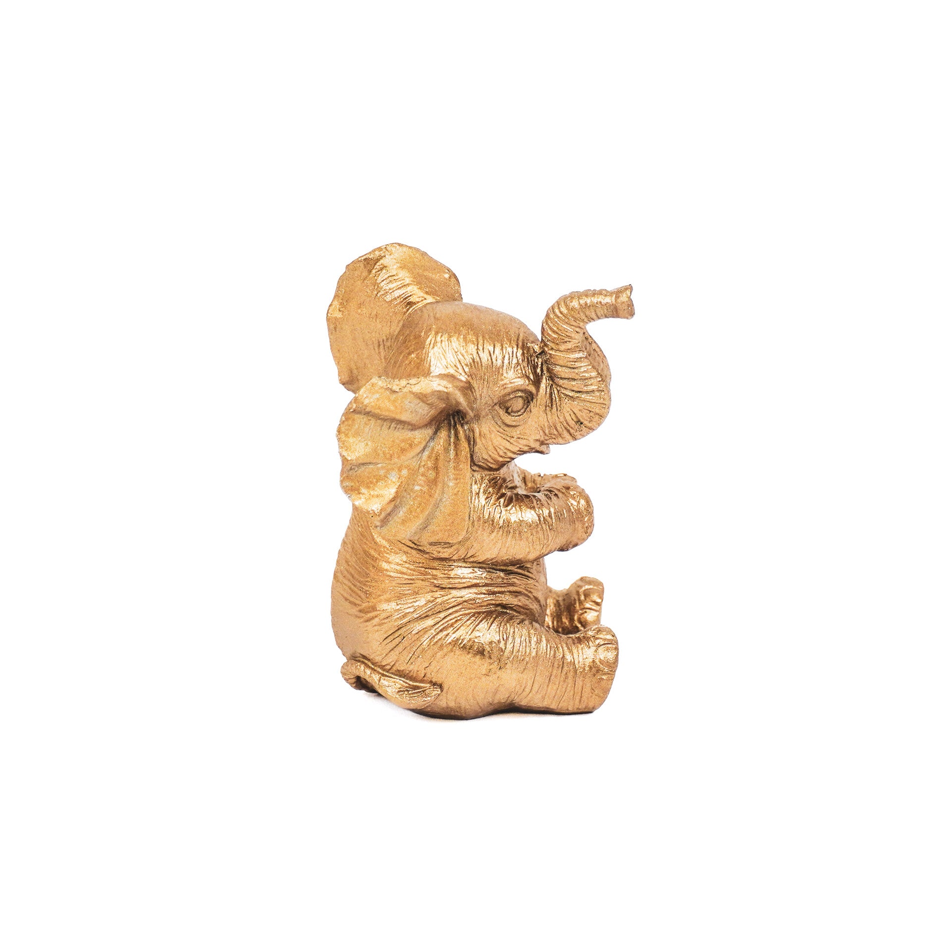 Ornament - Olifant - Polyresin - Goud  - 7x7x11cm