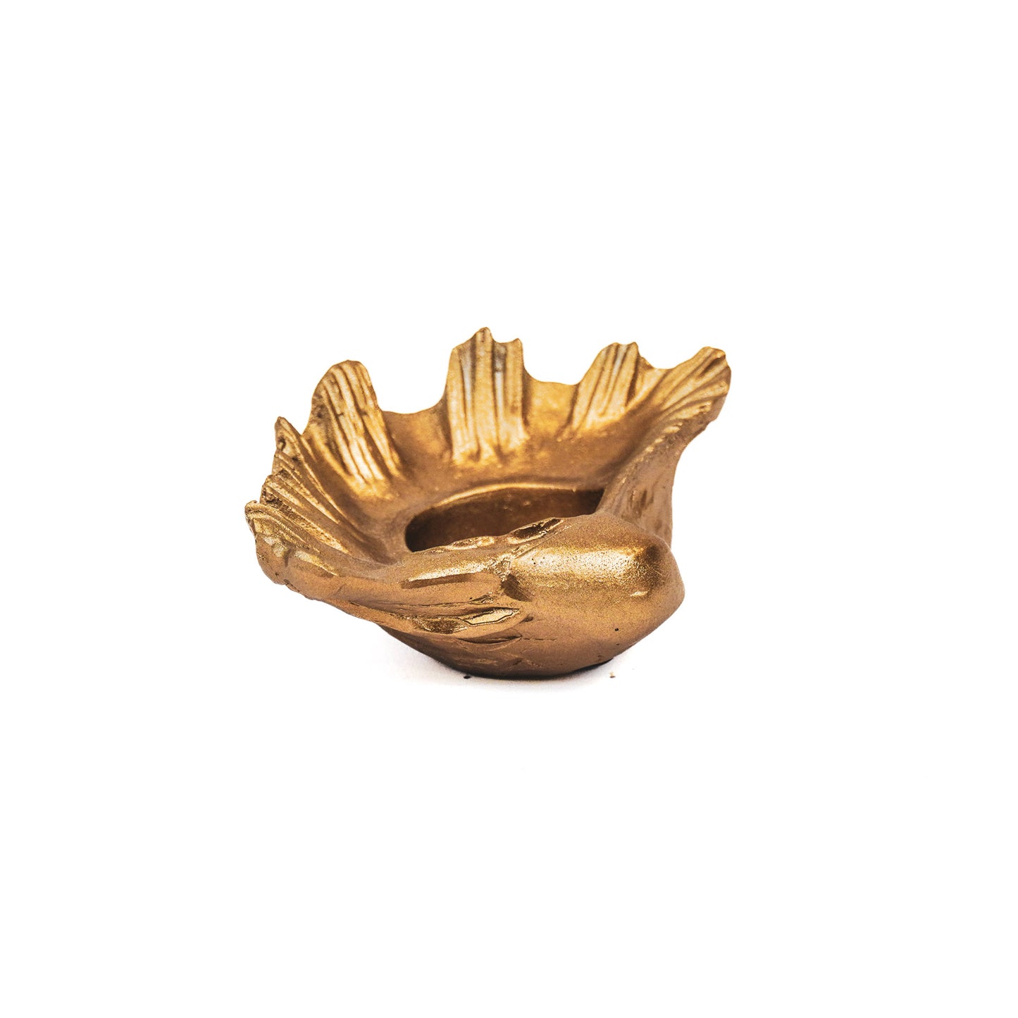 Housevitamin Schelp Theelichthouder - Goud  - 13x9x6cm