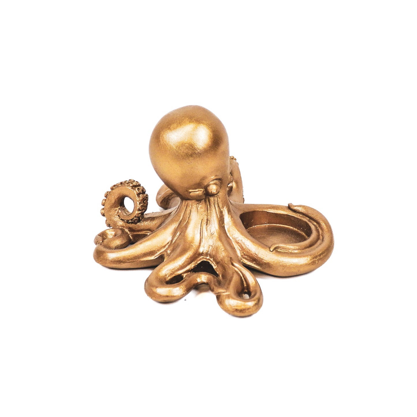 Housevitamin Octopus Theelicht houder - Goud - 15,5x15x10,5cm