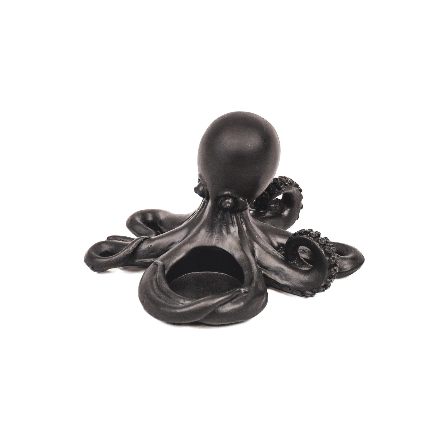 Housevitamin Octopus Theelicht houder - Zwart - 15,5x15x10,5cm
