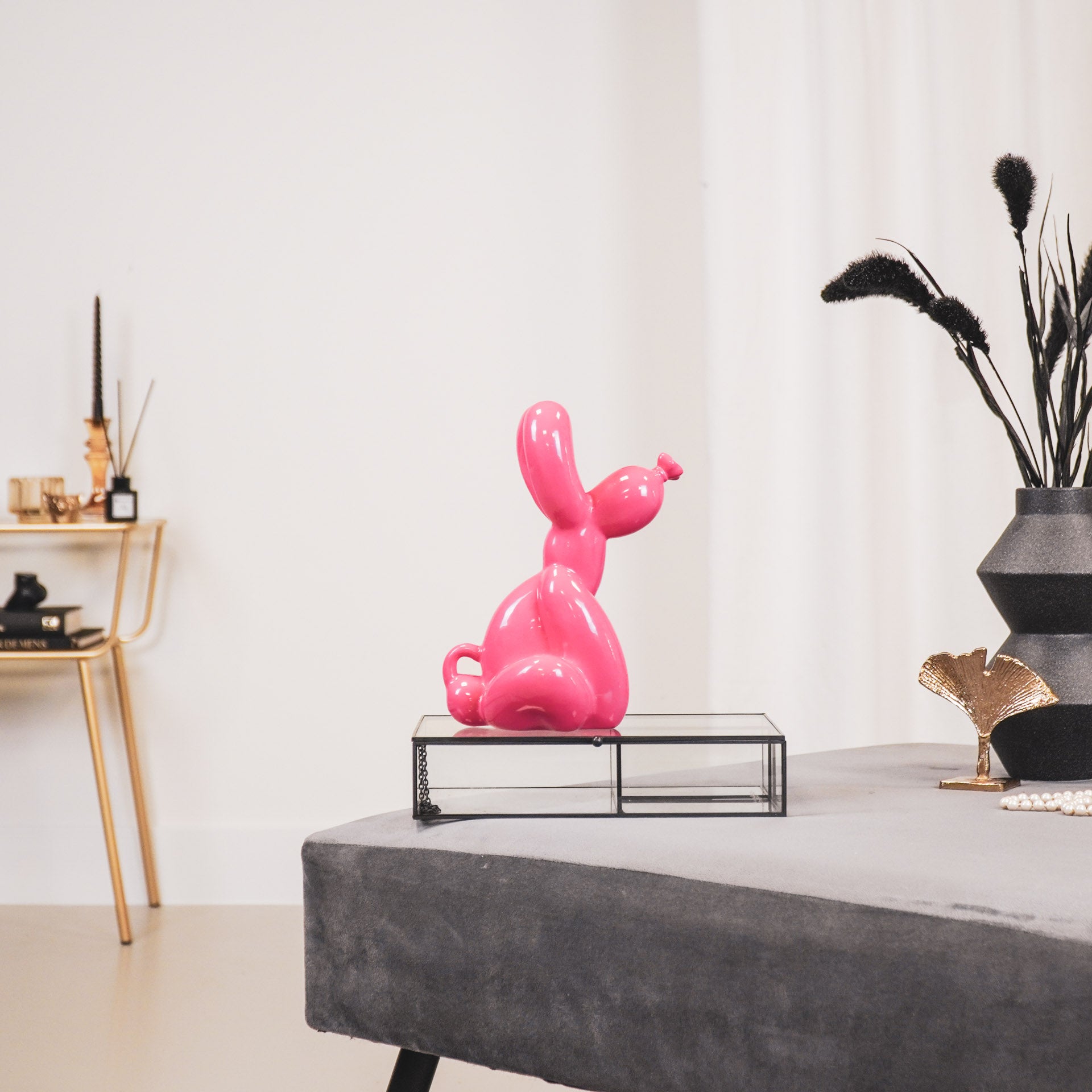 Housevitamin Poepende Ballon Hond - Roze - 24x9x14cm