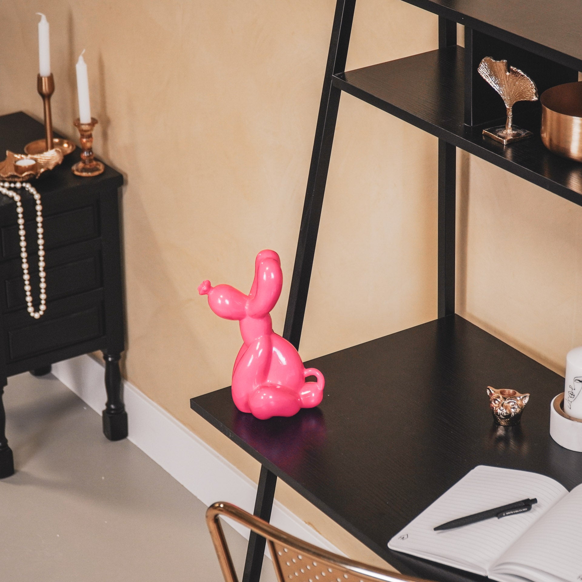 Housevitamin Poepende Ballon Hond - Roze - 24x9x14cm