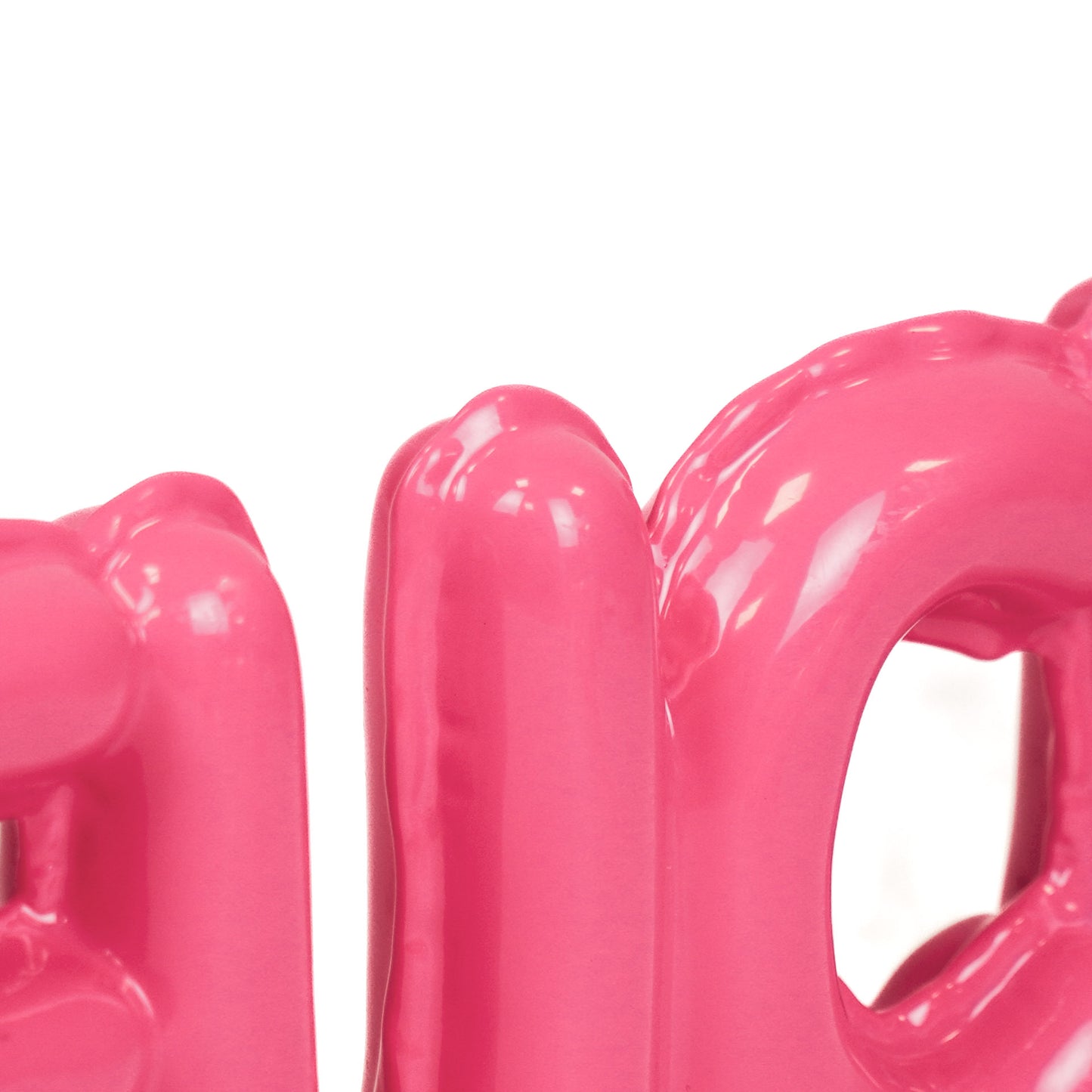 HV Ballon ornament 'FUCK'- 25x3,5x10 cm - Neon Roze
