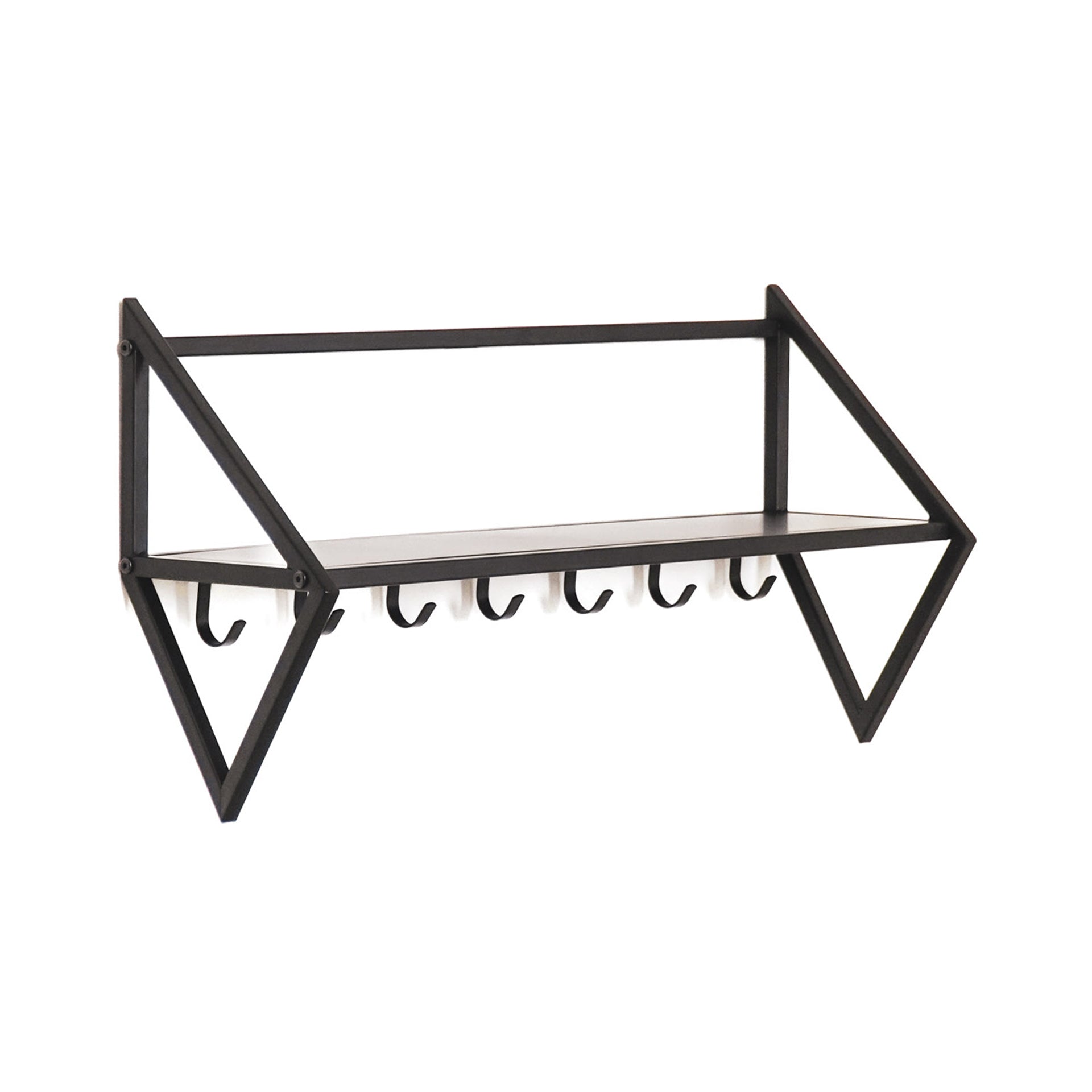 Kapstok - Metaal - Zwart - 71,5x21,7x36cm