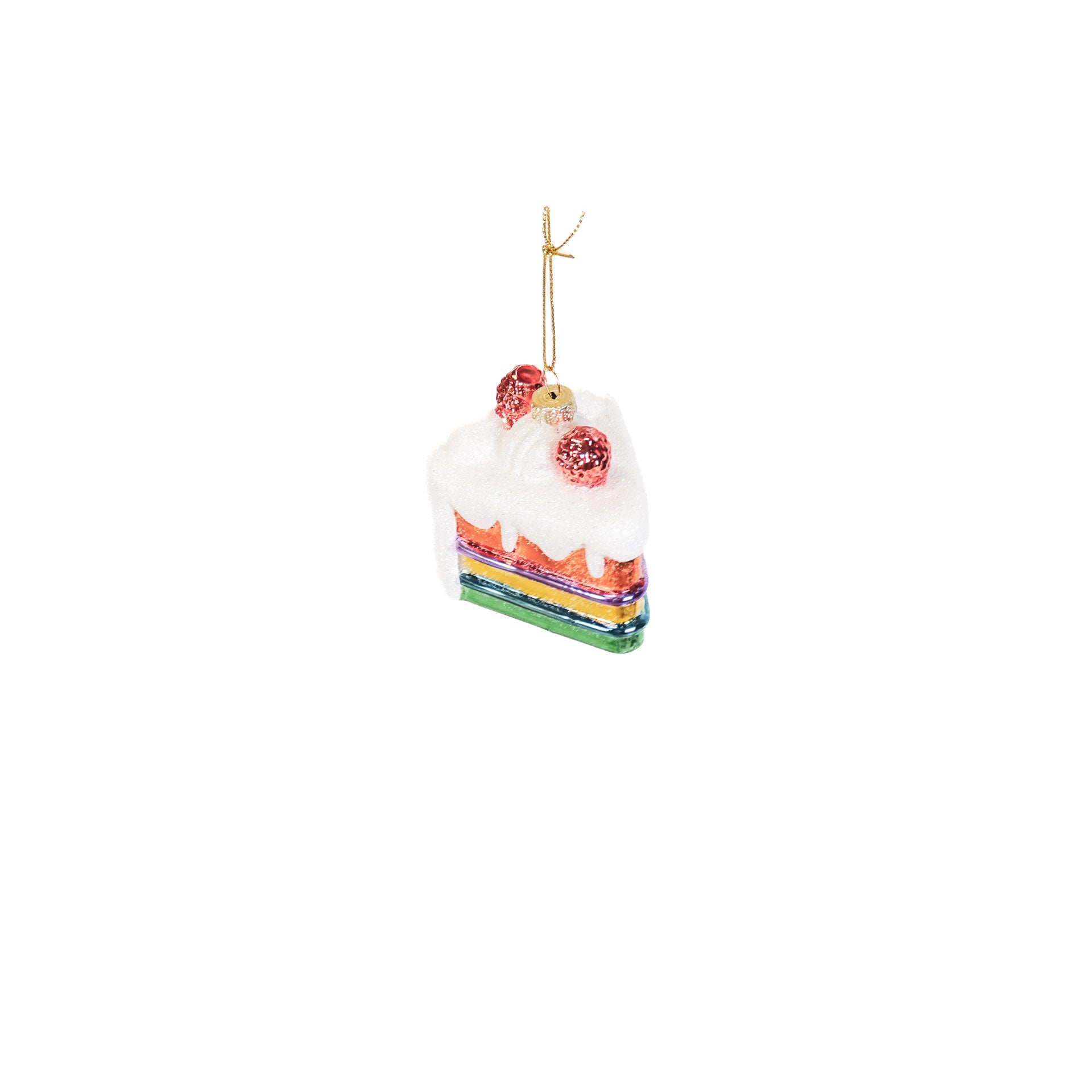 Kersthanger - Taart - Glas - 7,5x6,5x7,5cm