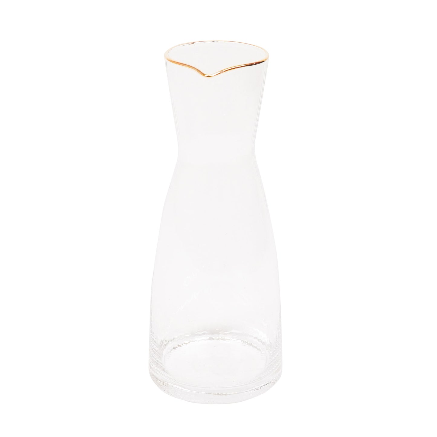 Water Kan - Glas - Helder/Goud - 10,5x10,5x24,5cm