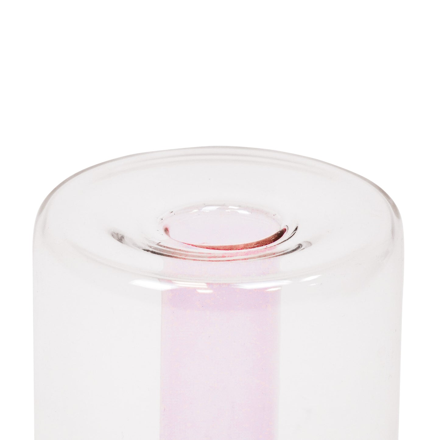 Vaas - Reageerbuis - Glas - Roze - 8x8x14cm