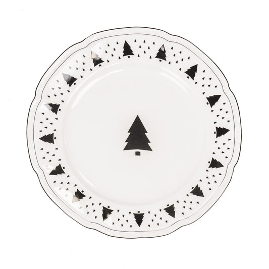 Diner Bord - Kerstboom - Newbone China - Ø26cm