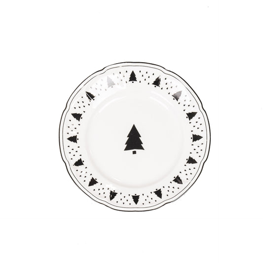 Gebaksbord - Kerstboom - Newbone China - Ø15cm