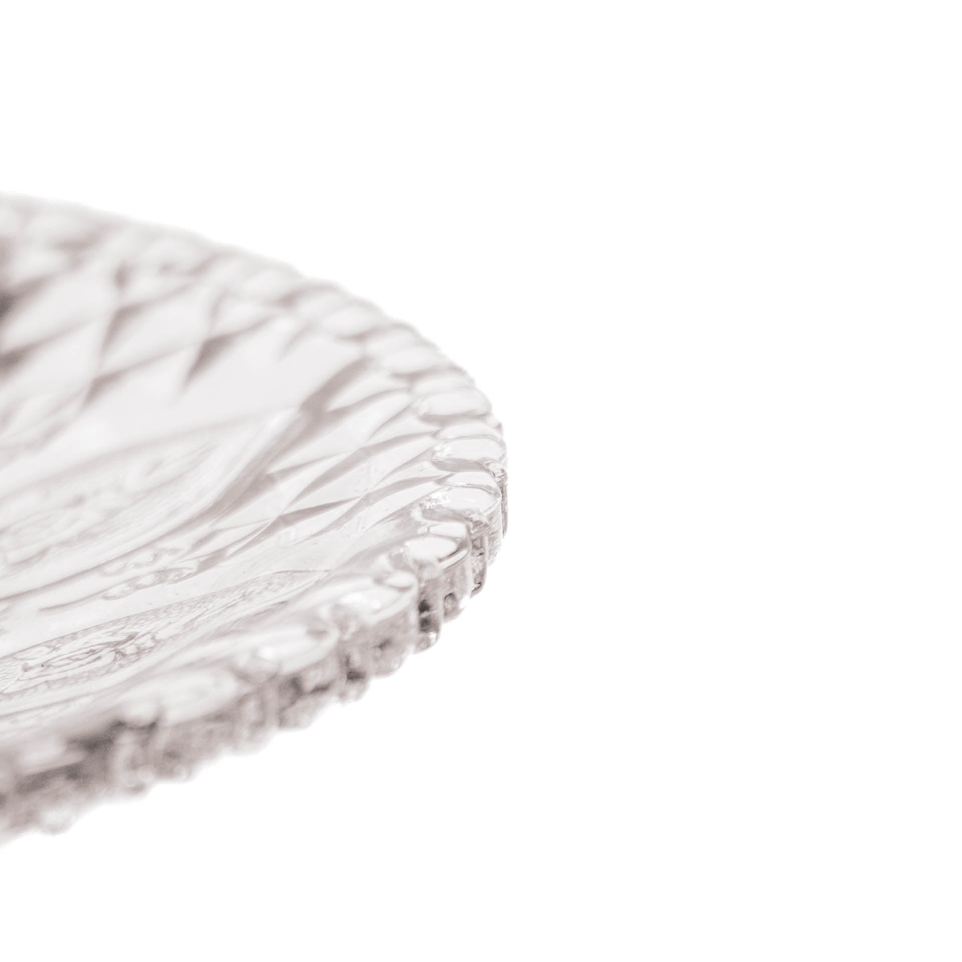 Servies- Taartplateau - Glas - Grijs - 22,5x8 cm