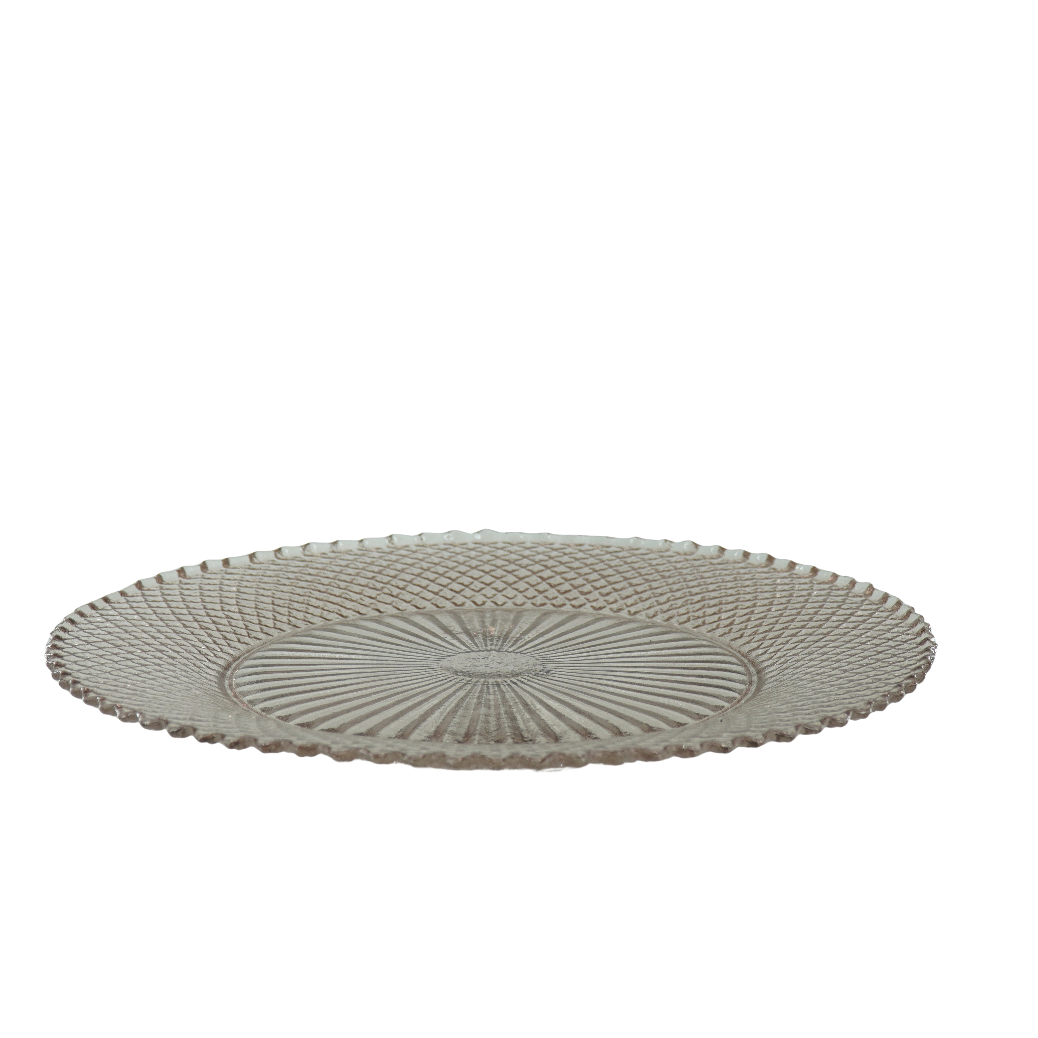 Bord/Plateau - Glas - Bruin - 34x2,5cm