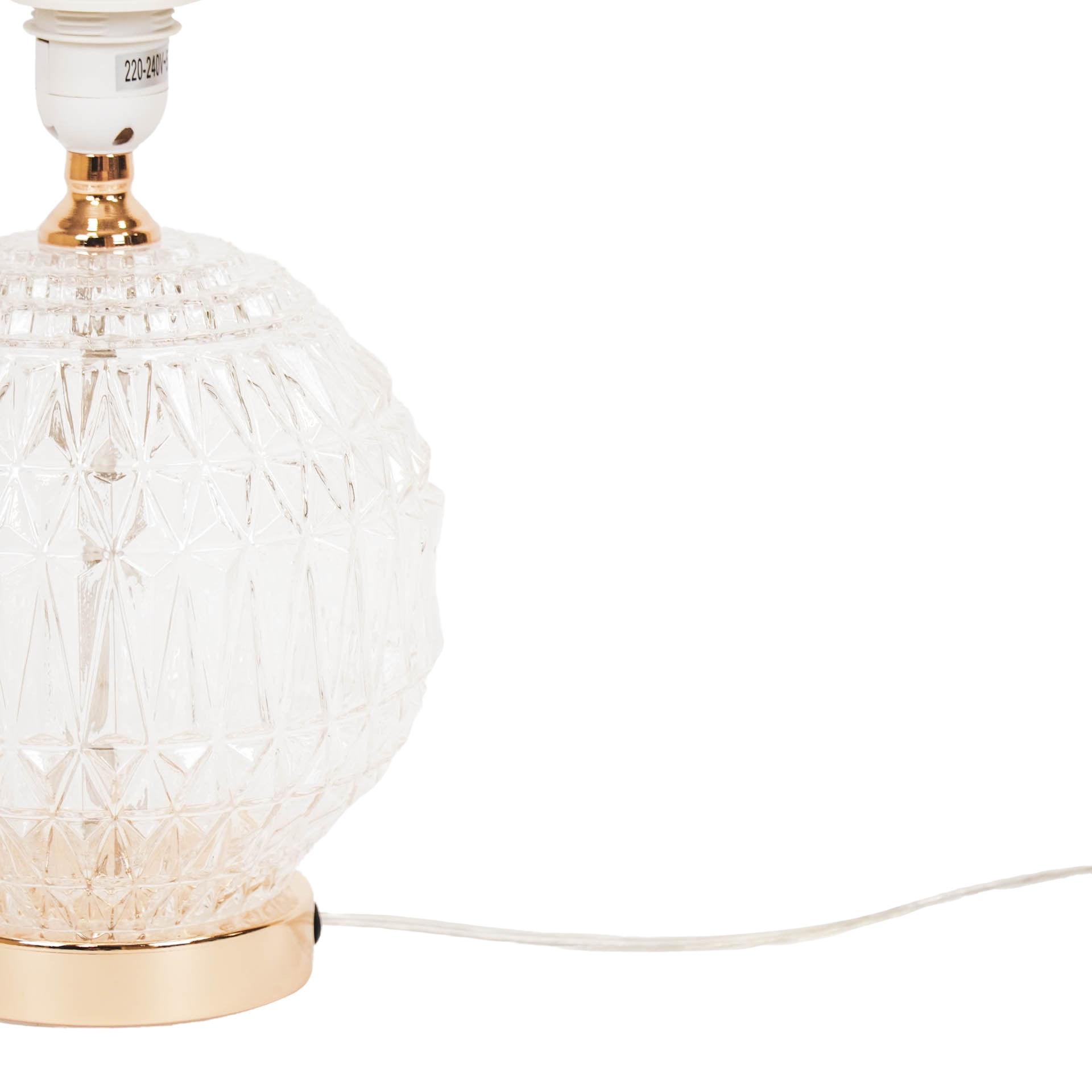 Tafellamp - Kristal Glazen Voet - Helder - 19x19x20cm