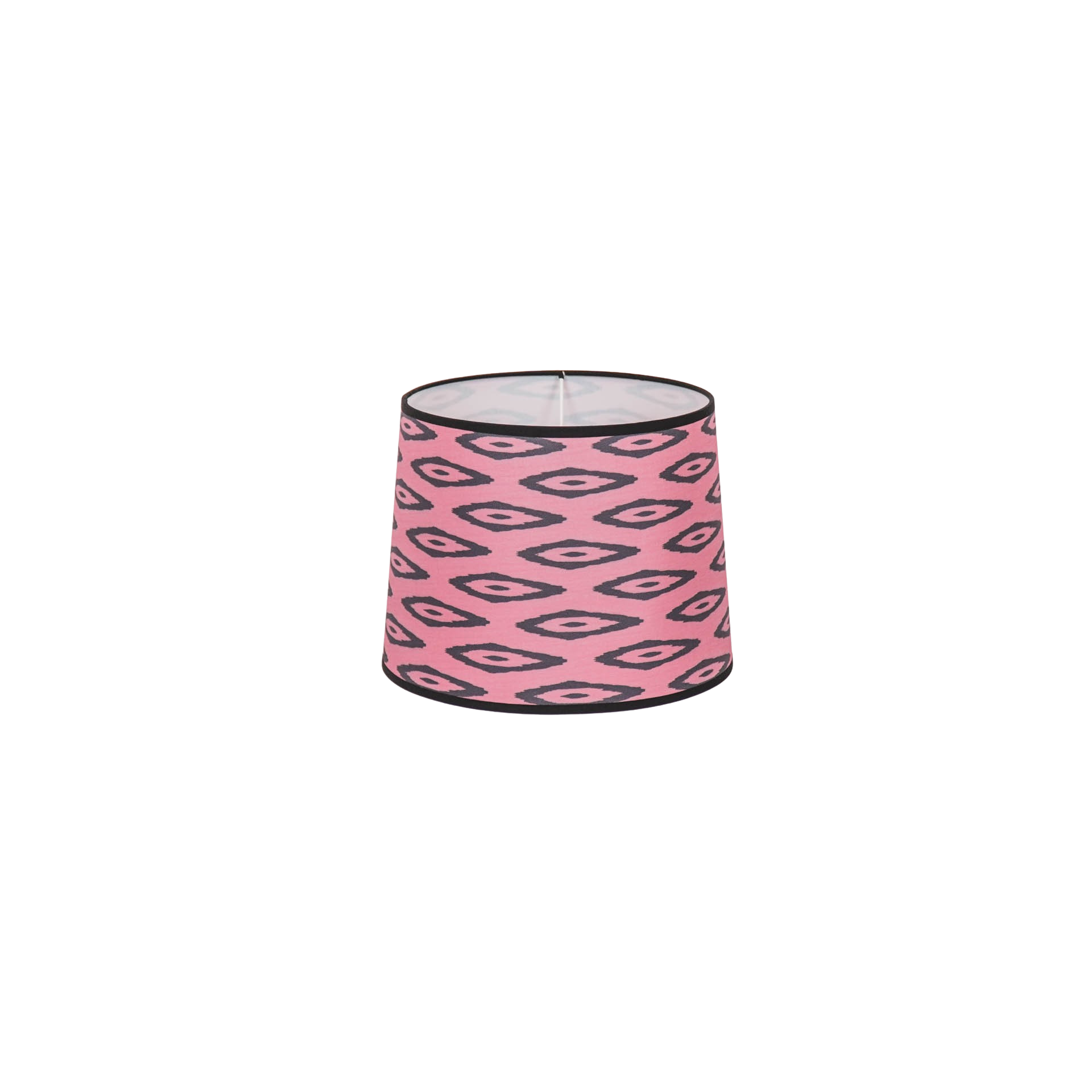 Lampenkap - Kelim Print - Polyester - Roze/Zwart-26x30x23 cm