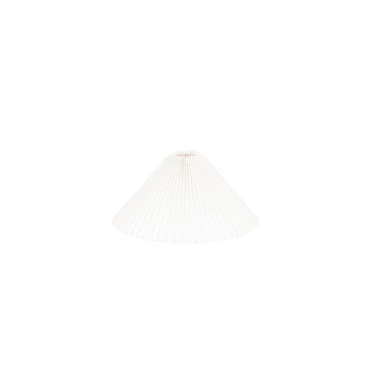Housevitamin Plissé Lampenkap - Polyester - Wit - M- 8x35x17 cm