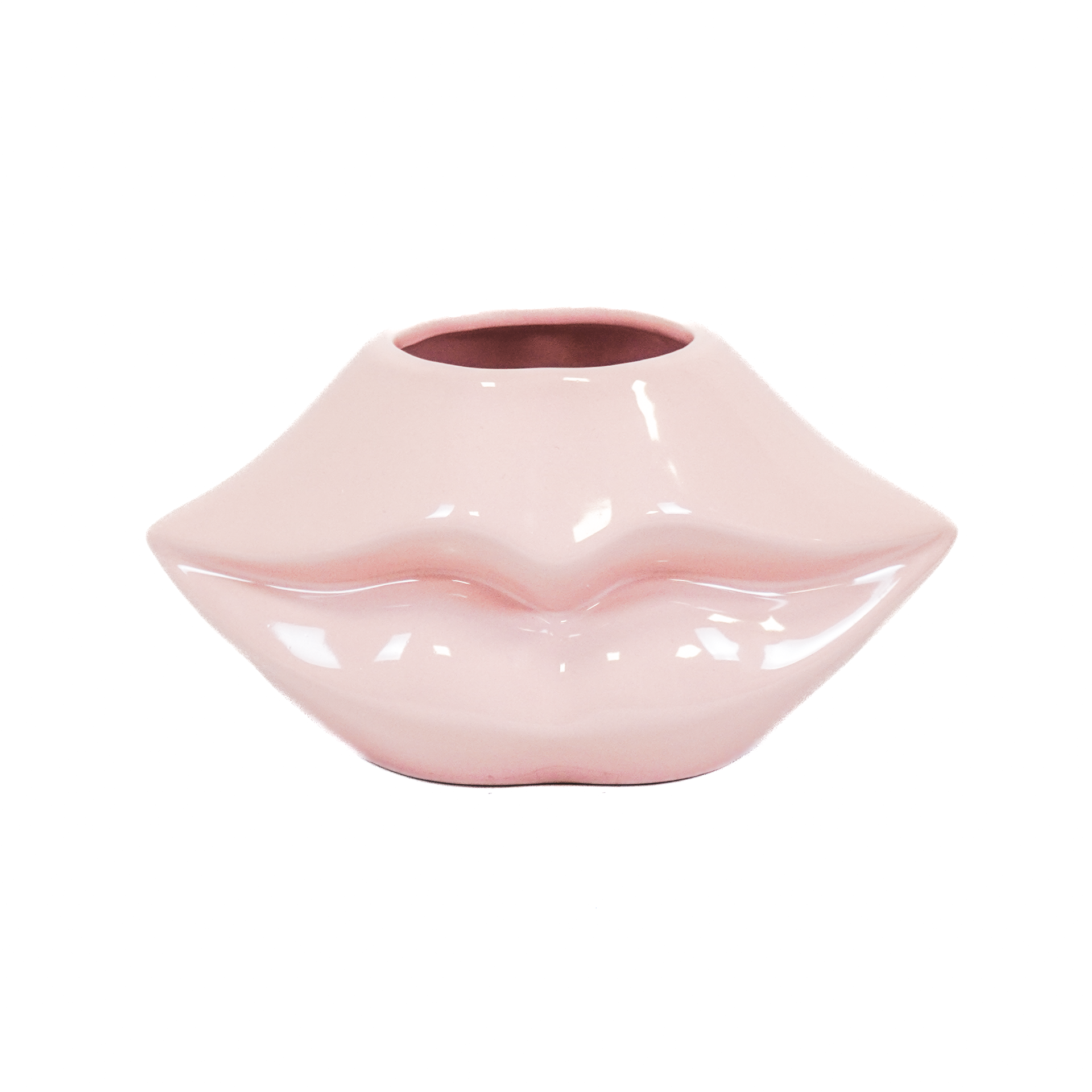 Pot - Lips Don't Lie Pot - Licht Roze - 21x19x11cm