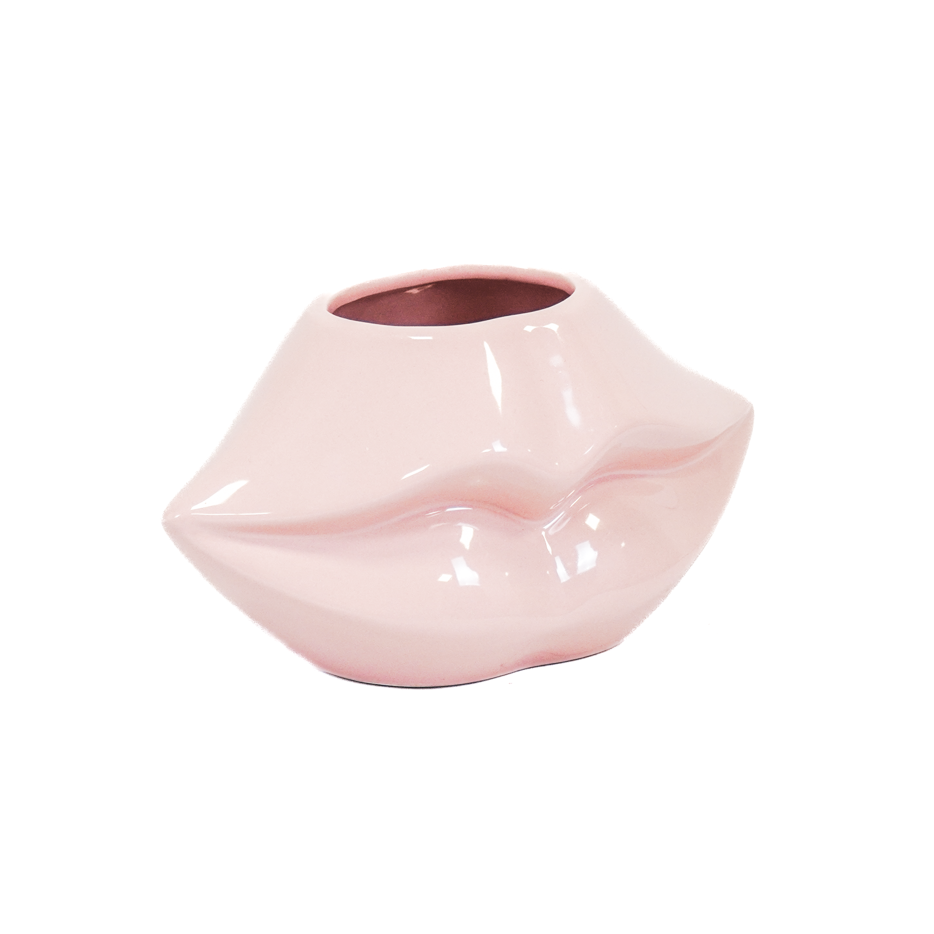 Pot - Lips Don't Lie Pot - Licht Roze - 21x19x11cm