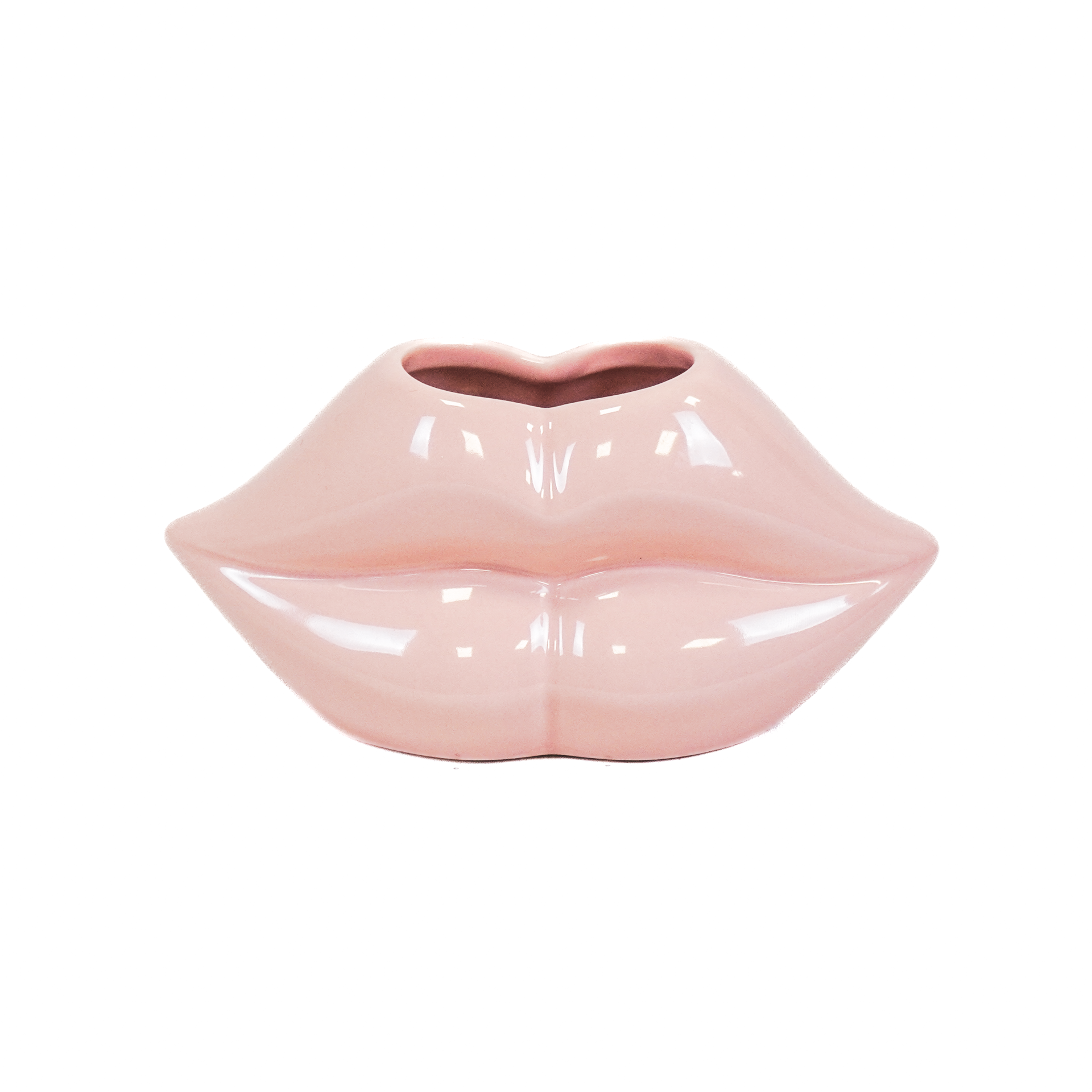 Pot - Lips Don't Lie Pot - Licht Roze - 15,5x6,5x7,5cm