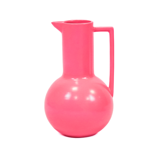 Vaas - Romeinse Kruik - Keramiek - Neon Roze - 17,5x17,5x27,5cm