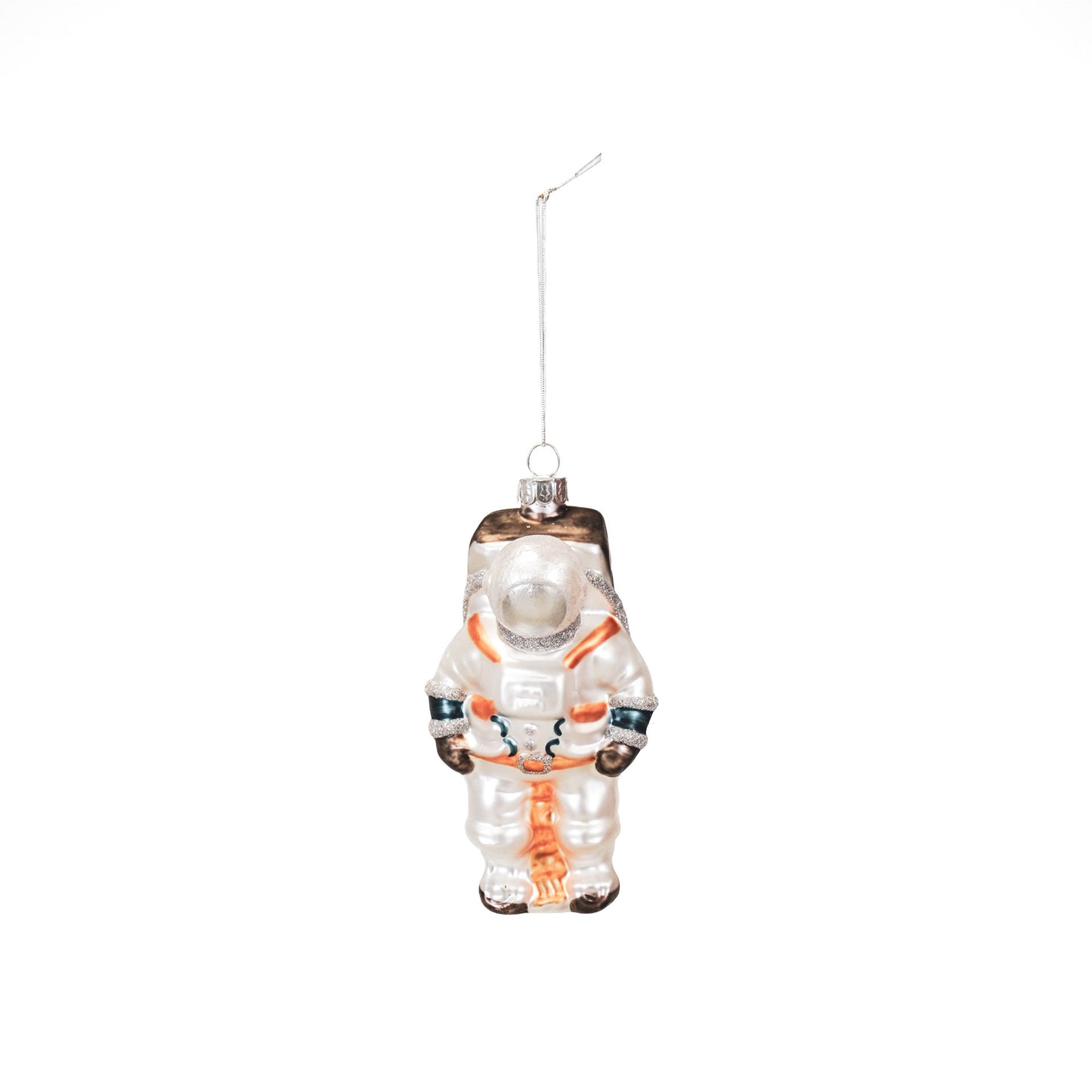 Kersthanger - Astronaut - Glas - Wit - 7,5x7x14cm