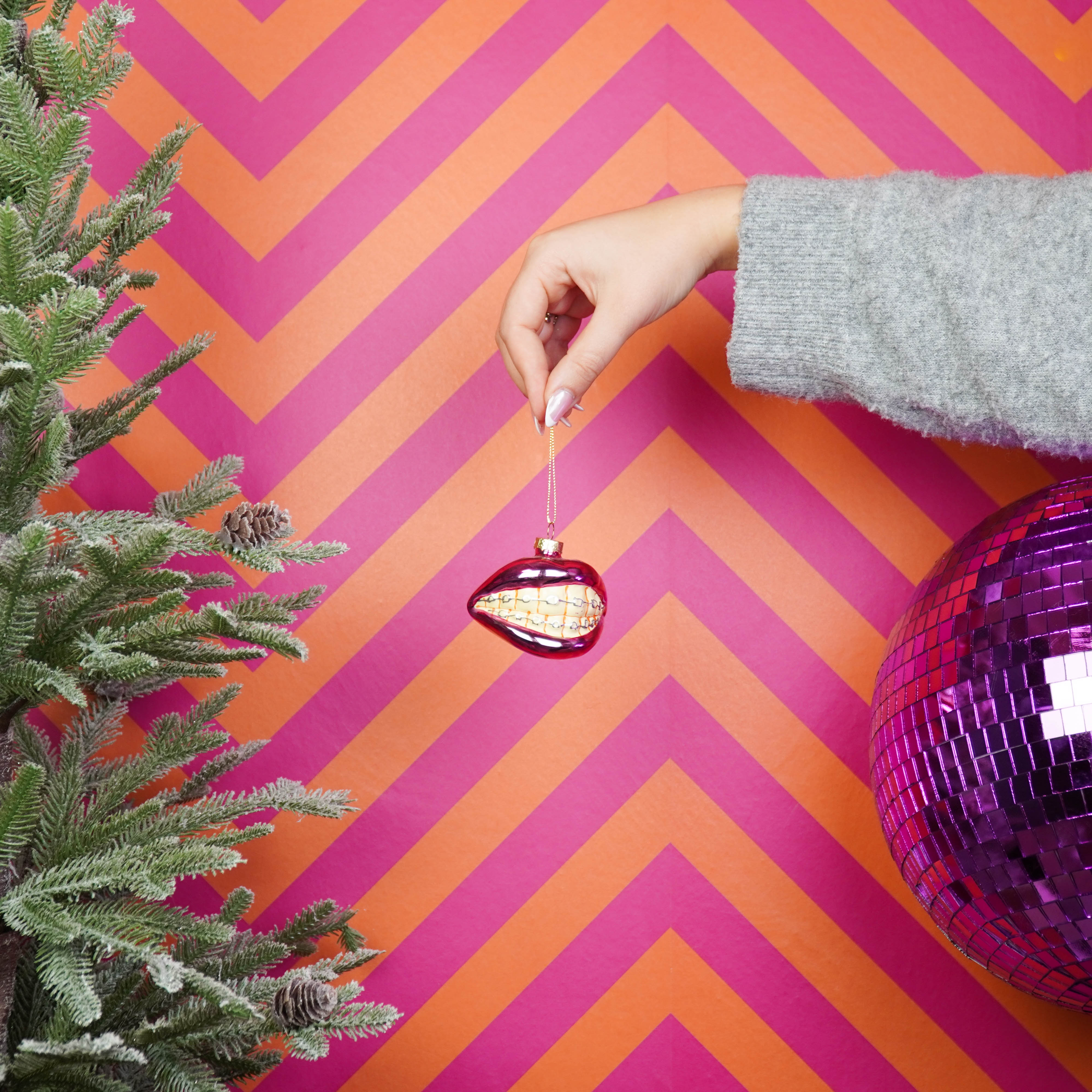 Kerstversiering - Kersthanger - Beugelbekkie - Glas - Roze - 9x6,5x6,5cm