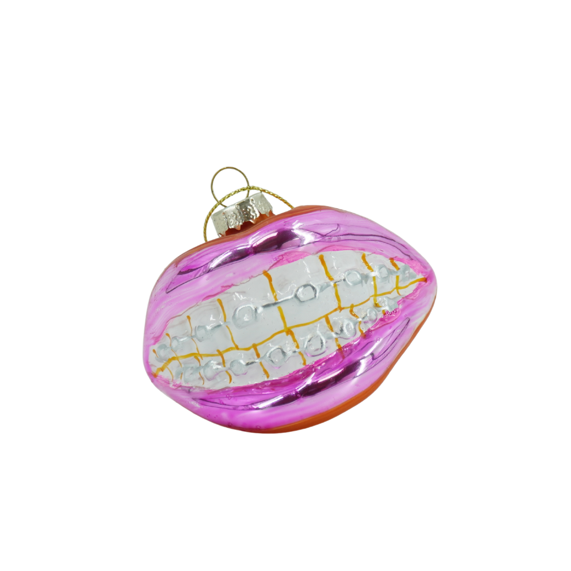 Kerstversiering - Kersthanger - Beugelbekkie - Glas - Roze - 9x6,5x6,5cm