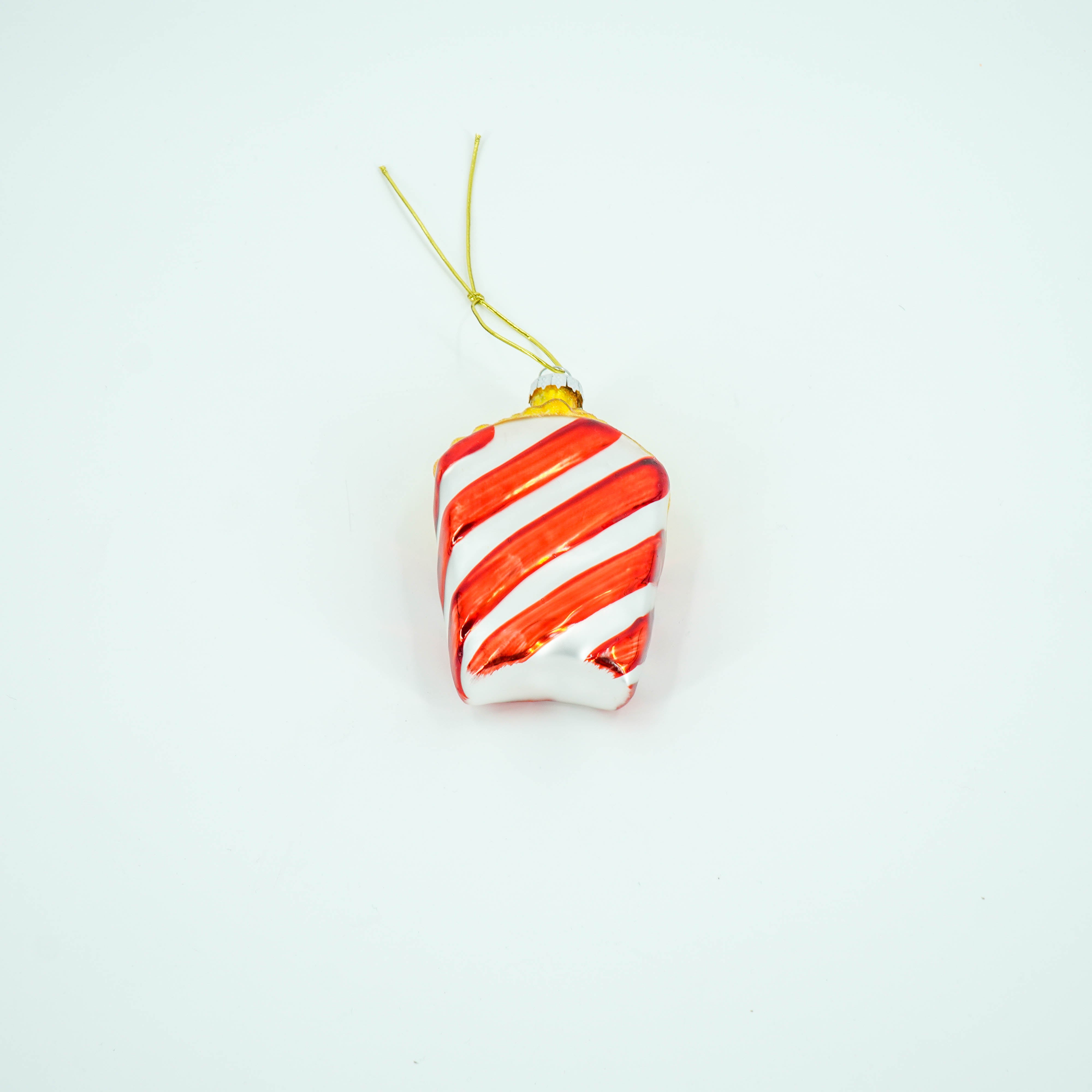 Kersthanger - Friet - Glas - Rood/Geel - 7x4x11cm