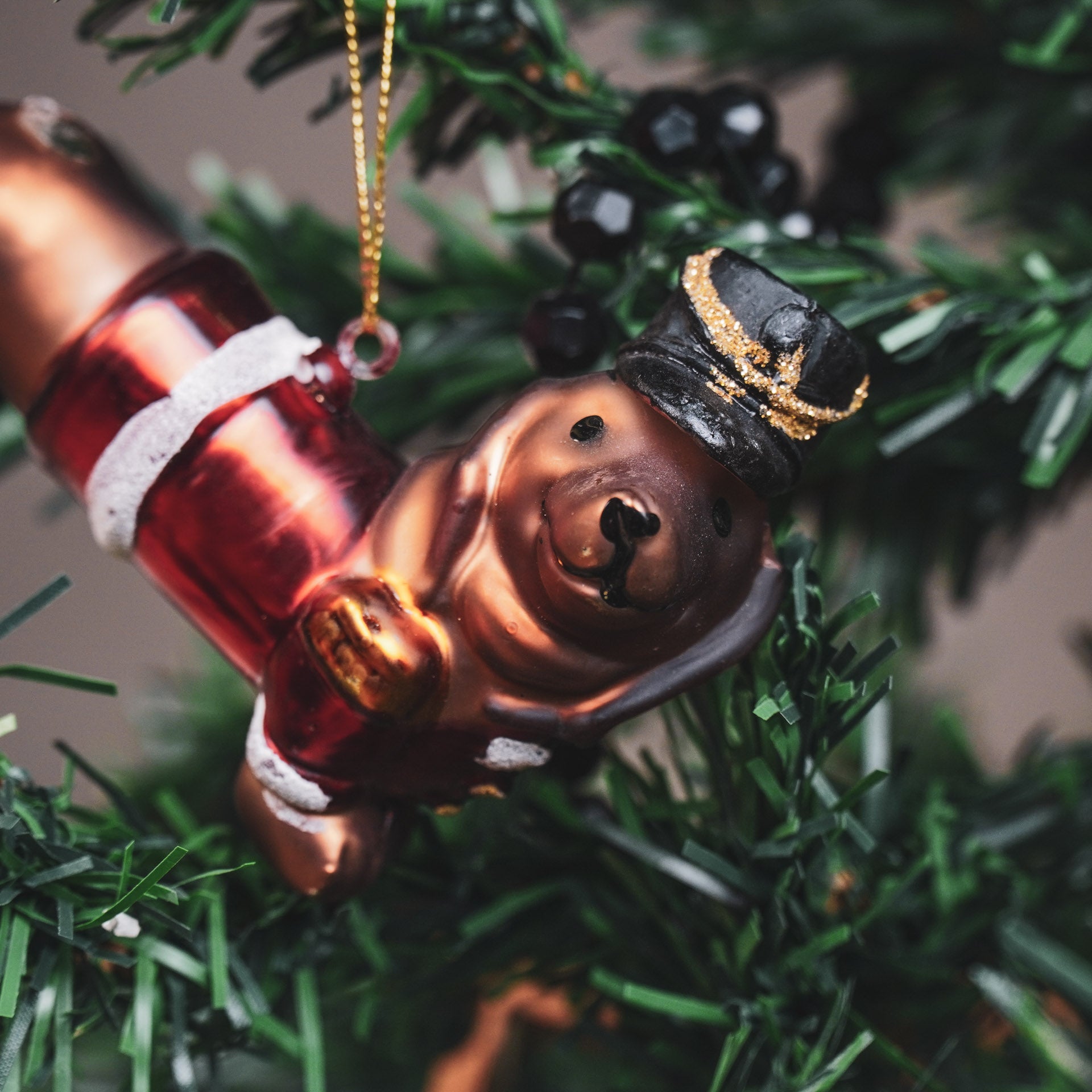 Kerstversiering - Kersthanger - Teckel - Glas - 10x4x8cm