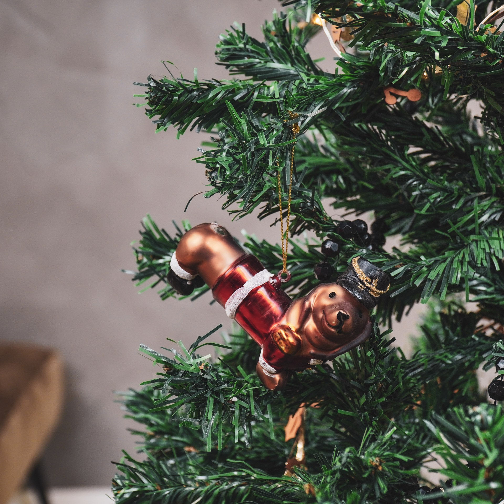 Kerstversiering - Kersthanger - Teckel - Glas - 10x4x8cm