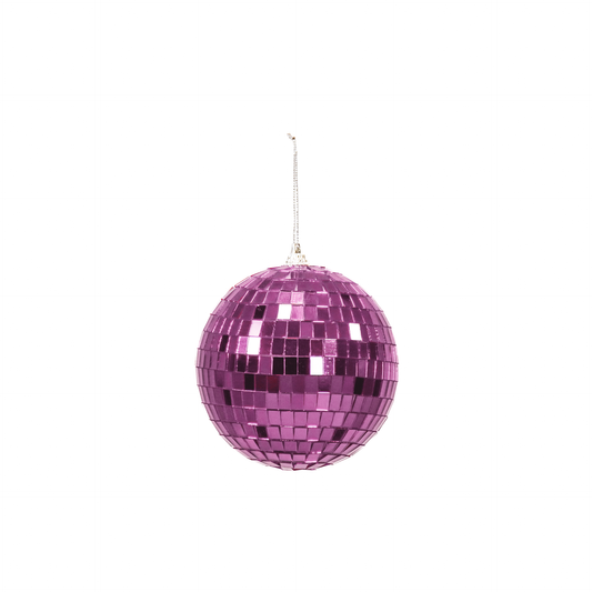 Disco Xmas ball - Pink - 10x10x10cm